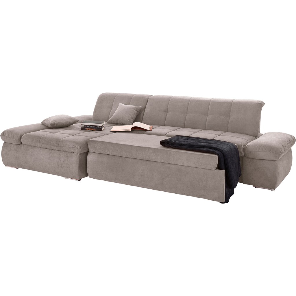 DOMO collection Ecksofa »NMoric XXL, B/T/H: 300/172/80cm, Revamierenabschluss L-Form«