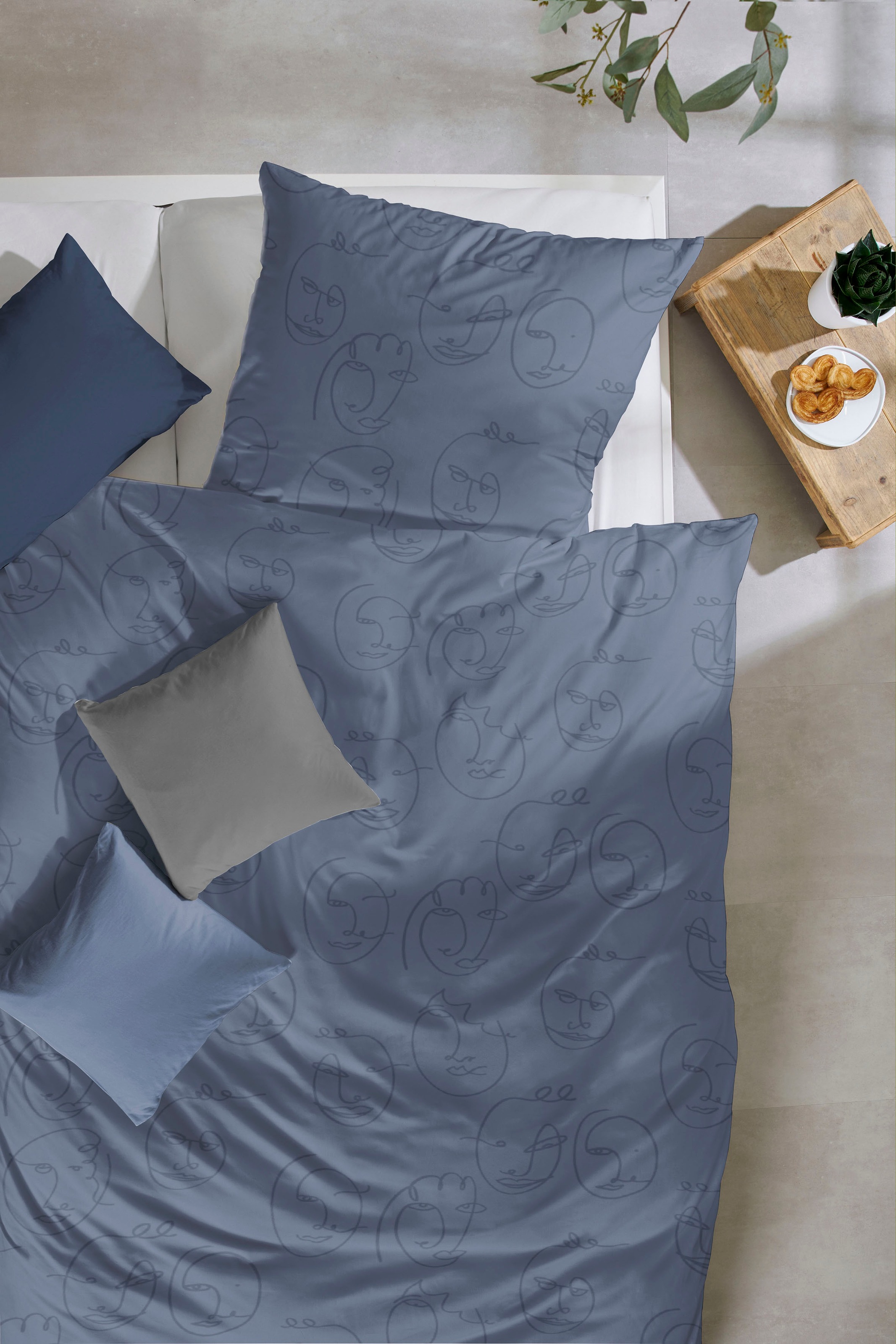 Thumbnail - Primera Bettwäsche "Faces" 2 Stk. tlg. mit modernen Gesichtern