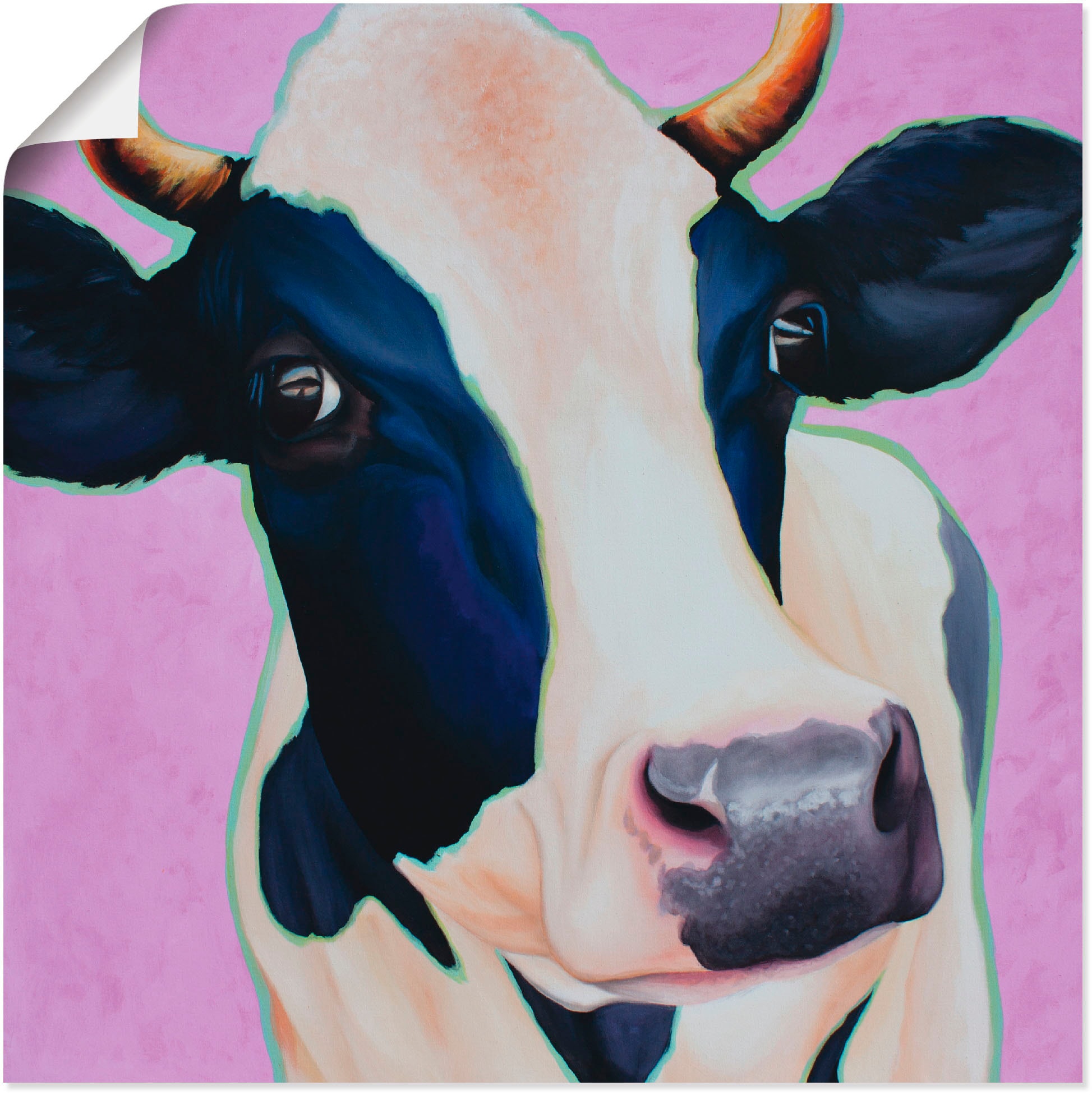 Haustiere, oder (1 Wandaufkleber in BAUR St.), kaufen Größen Artland Wandbild als Leinwandbild, | »Kuh Josefine«, Poster versch.