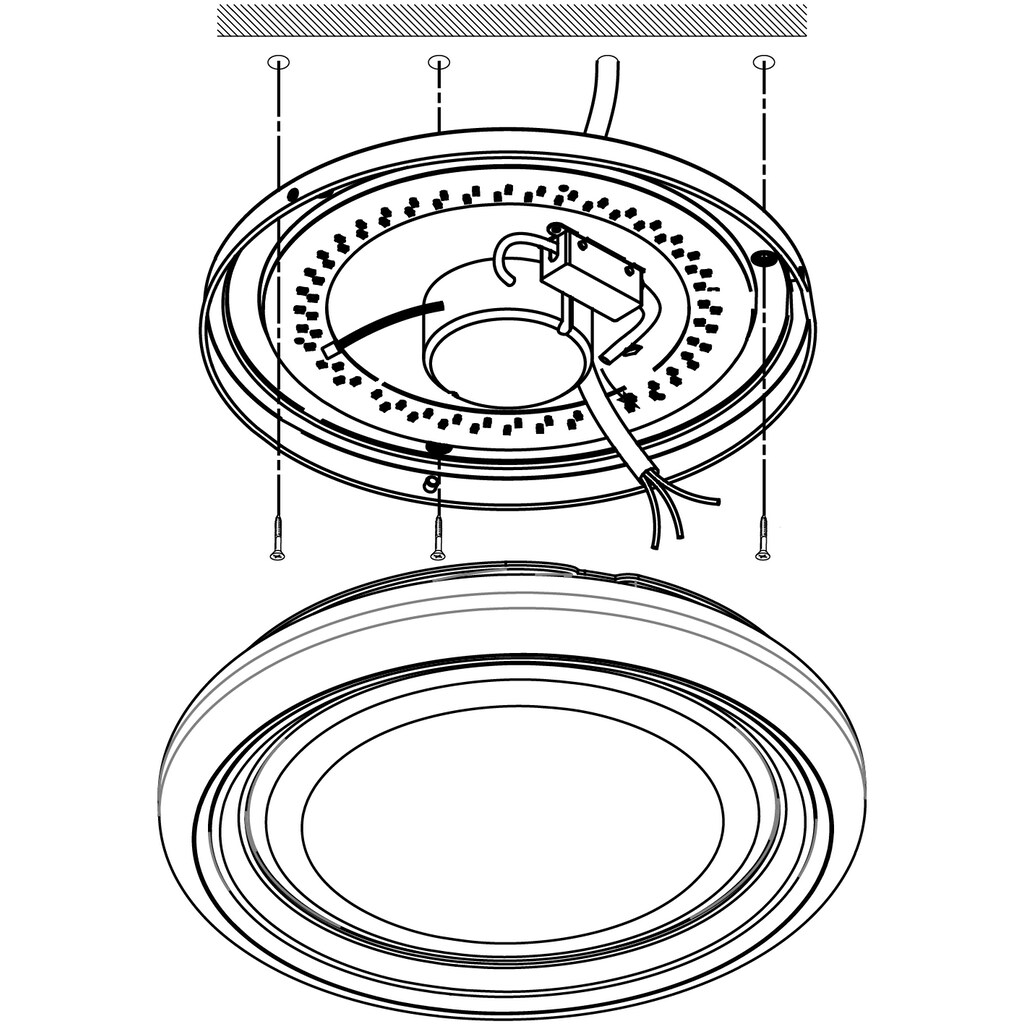 EGLO LED Deckenleuchte »CAPASSO-C«, 1 flammig-flammig