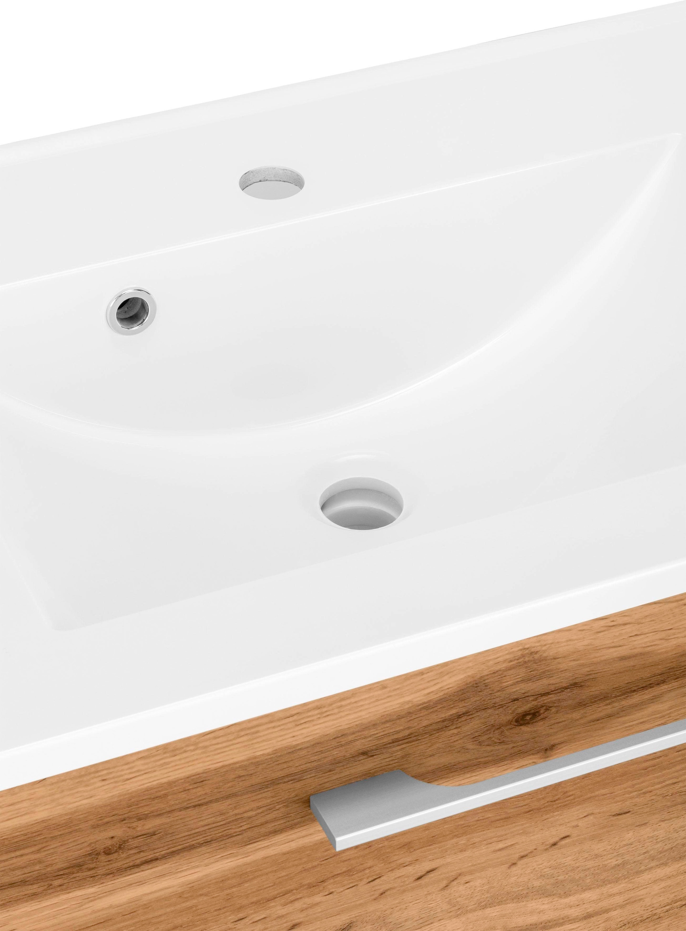 welltime Waschbeckenunterschrank »Soria« Badmöbel Waschtisch inkl. Waschbecken, Breite 100 cm