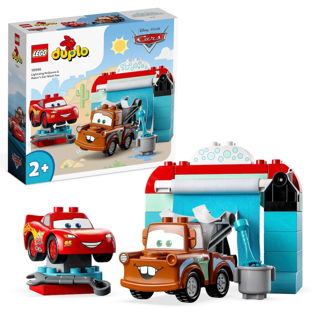 LEGO® Konstruktionsspielsteine »Lightning McQueen und Mater in der Waschanlage (10996), LEGO® DUPLO«, (29 St.), LEGO® DUPLO Disney and Pixar’s Cars; Made in Europe