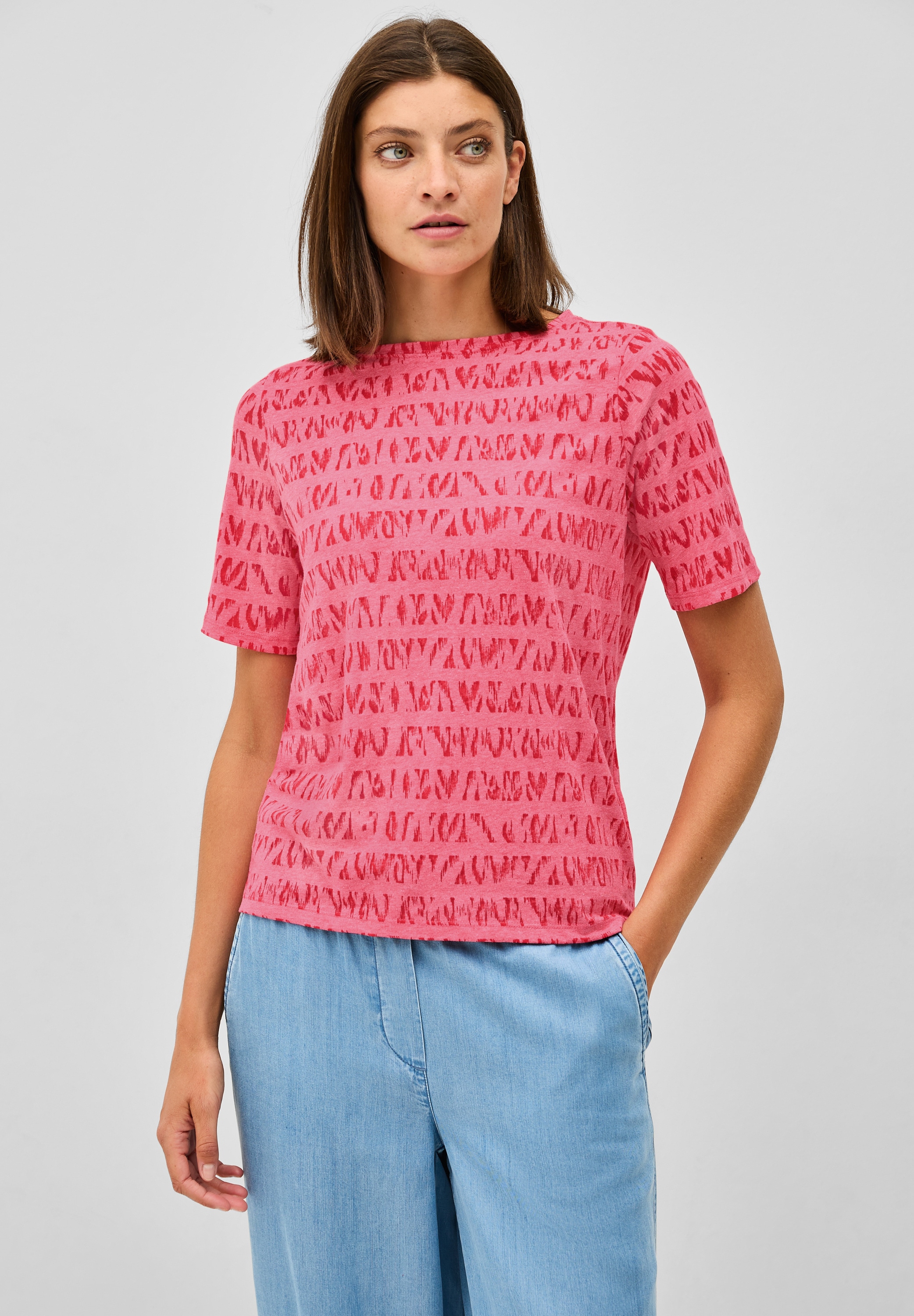 Cecil Print-Shirt, aus elastischem Materialmix günstig online kaufen