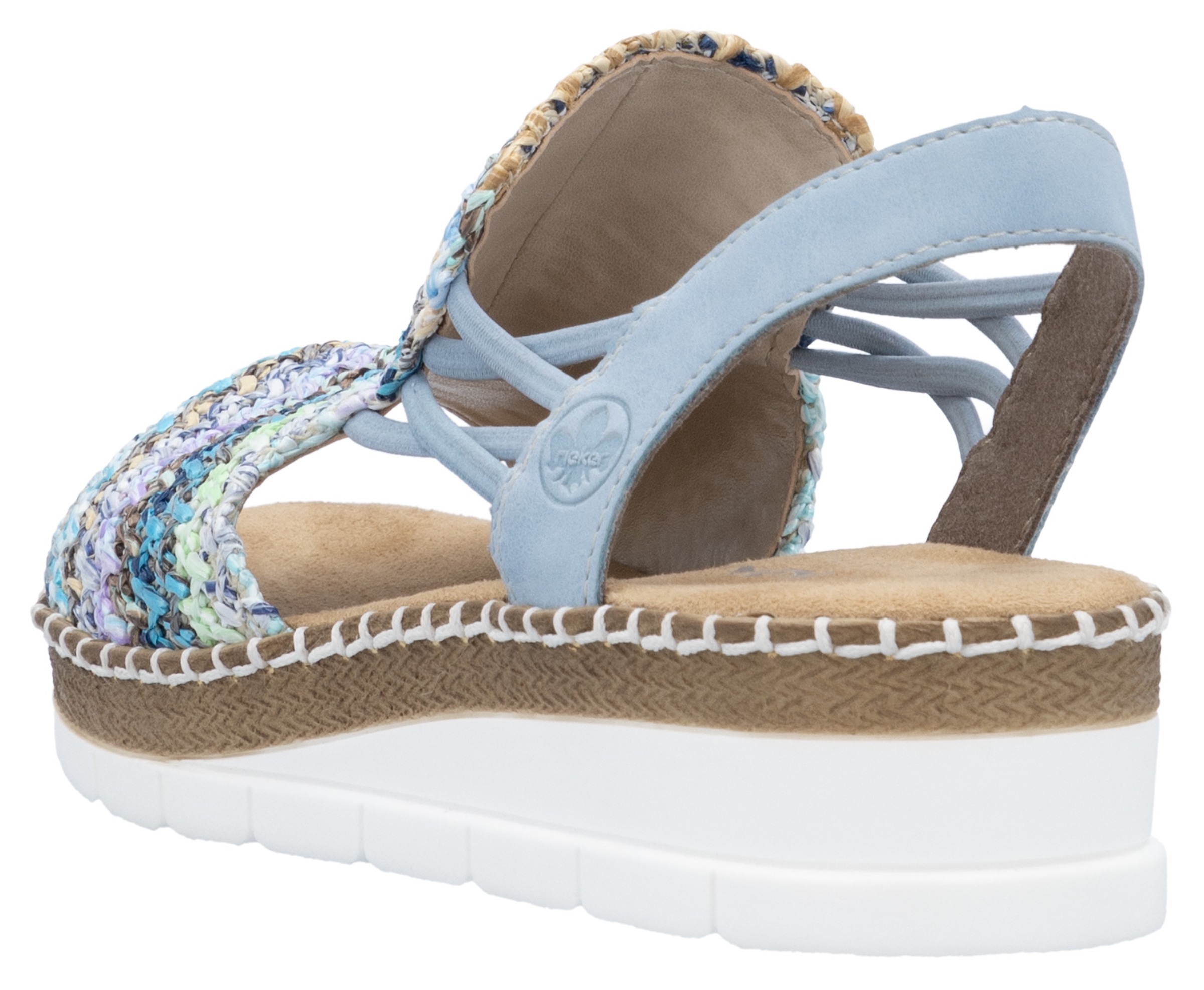 Thumbnail - Rieker Sandale Sommerschuh, Sandalette, Keilabsatz, in modischer Flechtoptik