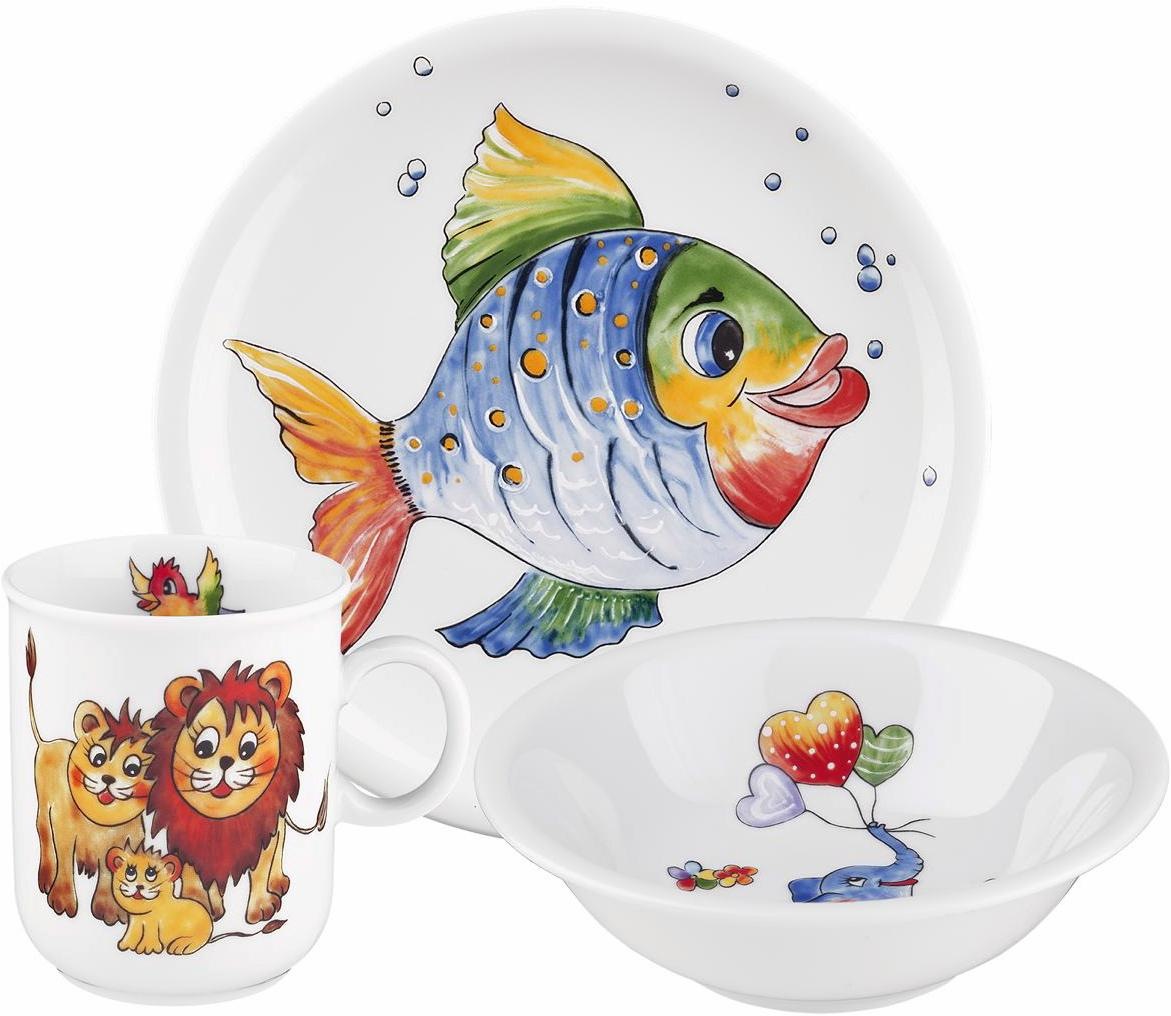 Kindergeschirr-Set »Compact Bunte Tierwelt«, (Set, 3 tlg.), Made in Germany, 3 Teile,...