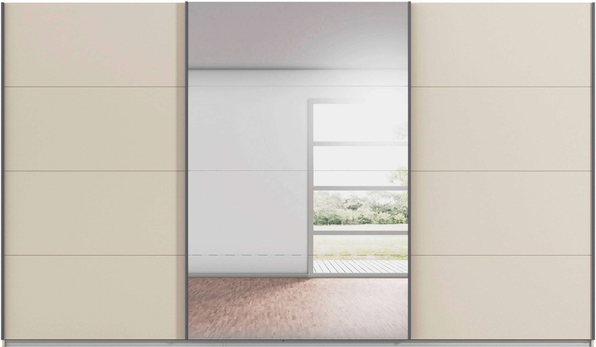 rauch Schwebetürenschrank »Kleiderschrank Schrank OTTO´S CHOICE Garderobe AGORDO«, (in zwei Griff-Farben), Top Innenausstattung, in 4 Breiten und 2 Höhen MADE IN GERMANY