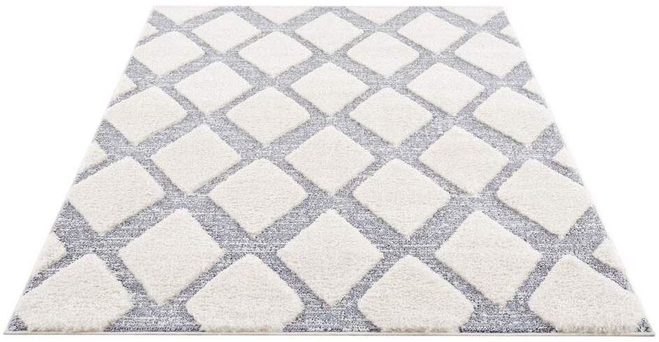 Carpet City Hochflor-Teppich »Focus 4497«, rechteckig, 20 mm Höhe, Läufer, Boho, Hochtief-Muster/ 3D-Effekt, für Wohnzimmer, Schlafzimmer