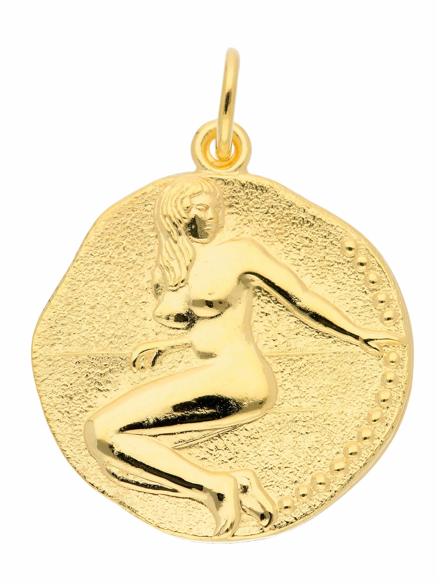 Adelia´s Kettenanhänger »333 Gold Sternzeichen Anhänger Jungfrau Ø 18,2 mm«, Goldschmuck für Damen & Herren