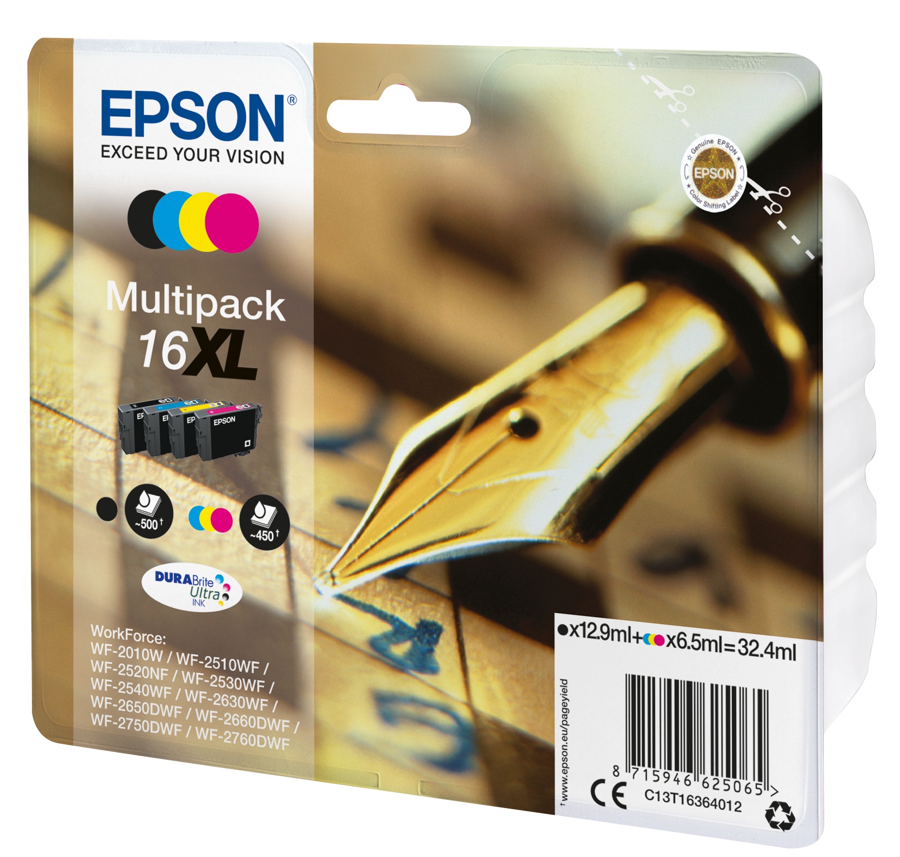 Epson Tintenpatrone »Epson Pen and crossword Multipack 16XL DURABrite Ultra Ink«