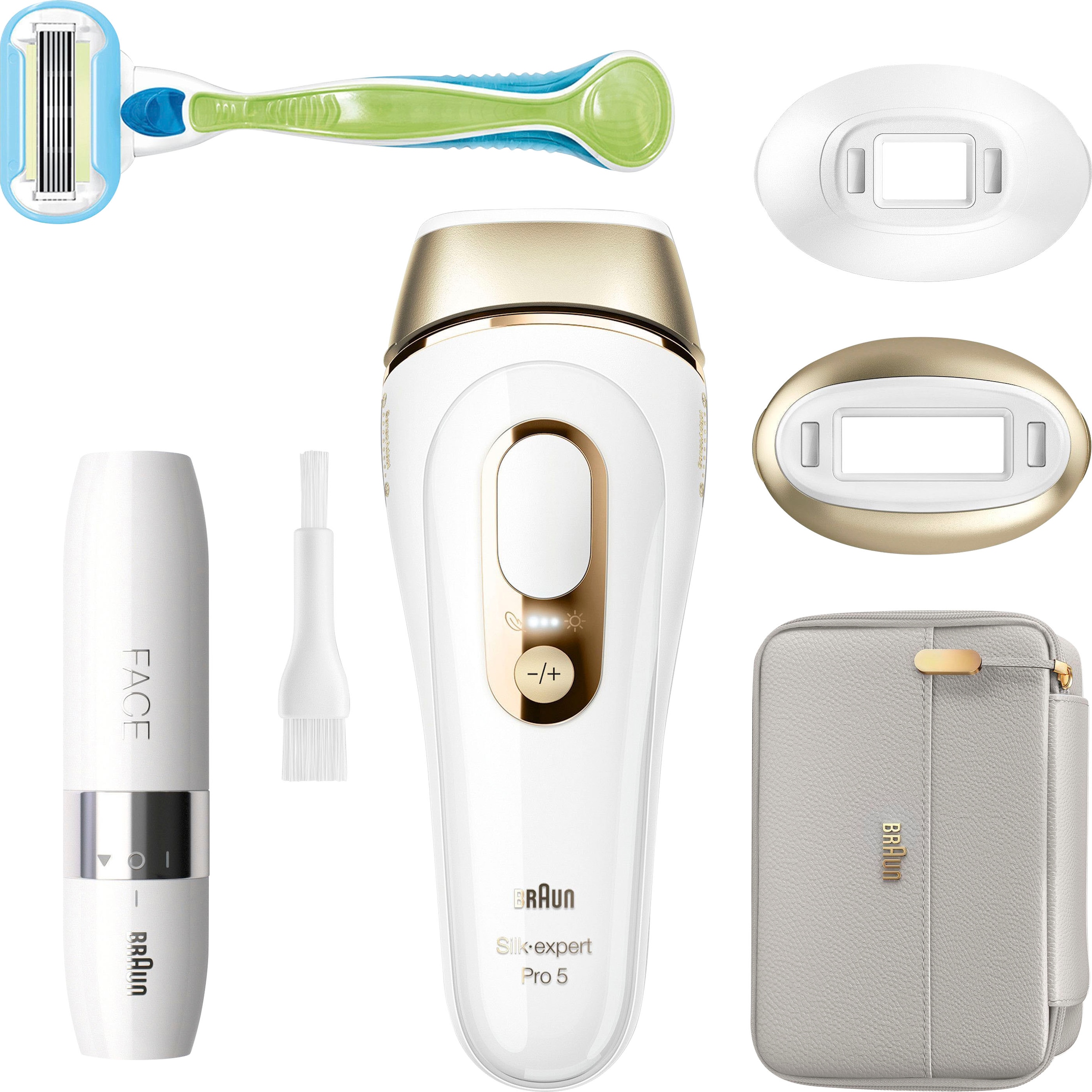 Braun IPL-Haarentferner »Silk-Expert Pro BAUR 2.0 Lichtimpulse, PL5159«, 5 | Skin Sensor Rechnung Pro 400.000 auf