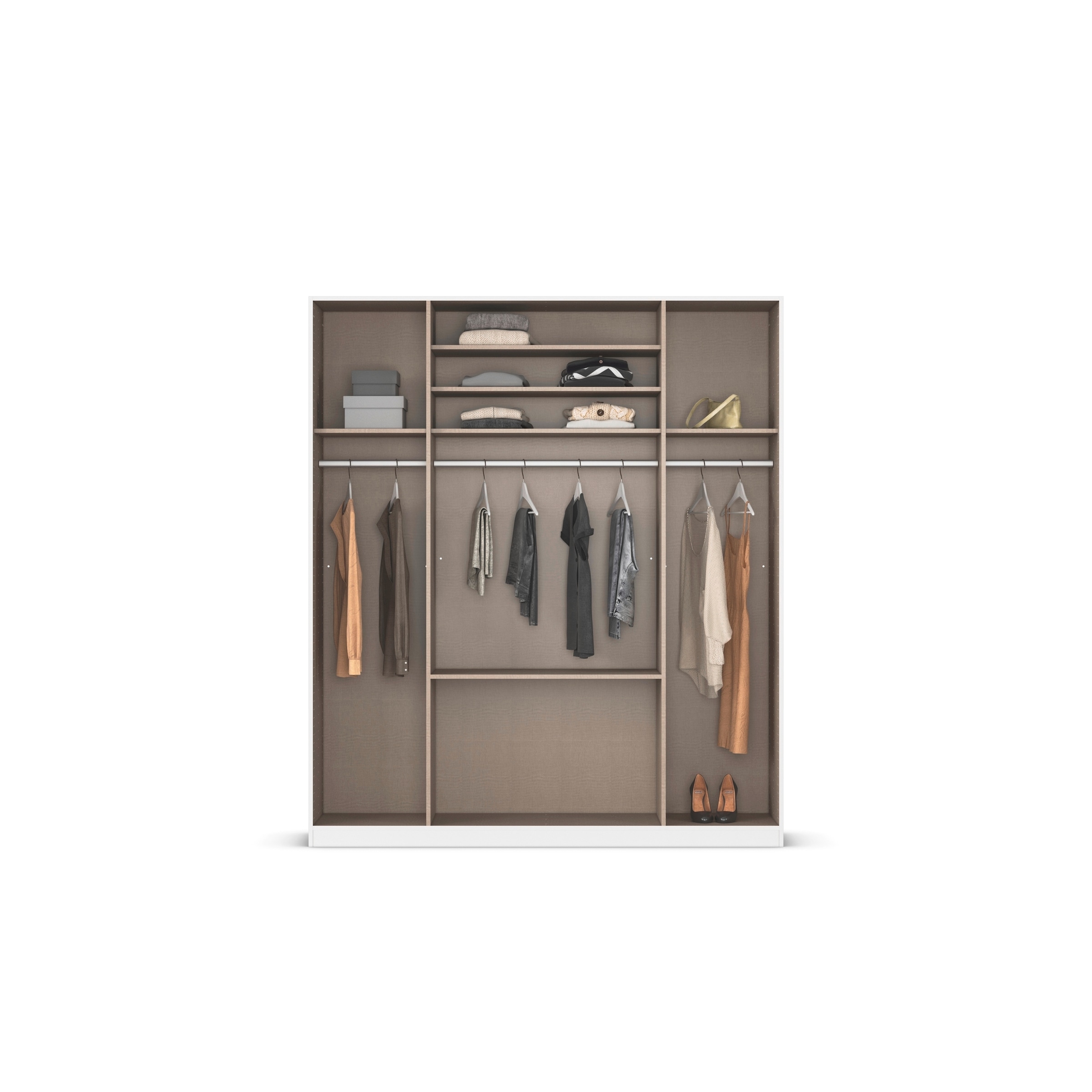 rauch Drehtürenschrank »Kleiderschrank Schrank Garderobe AGORDO mit Dekor- oder Hochglanzfront«, mit Außenschubkästen, in 6 Breiten und 2 Höhen MADE IN GERMANY