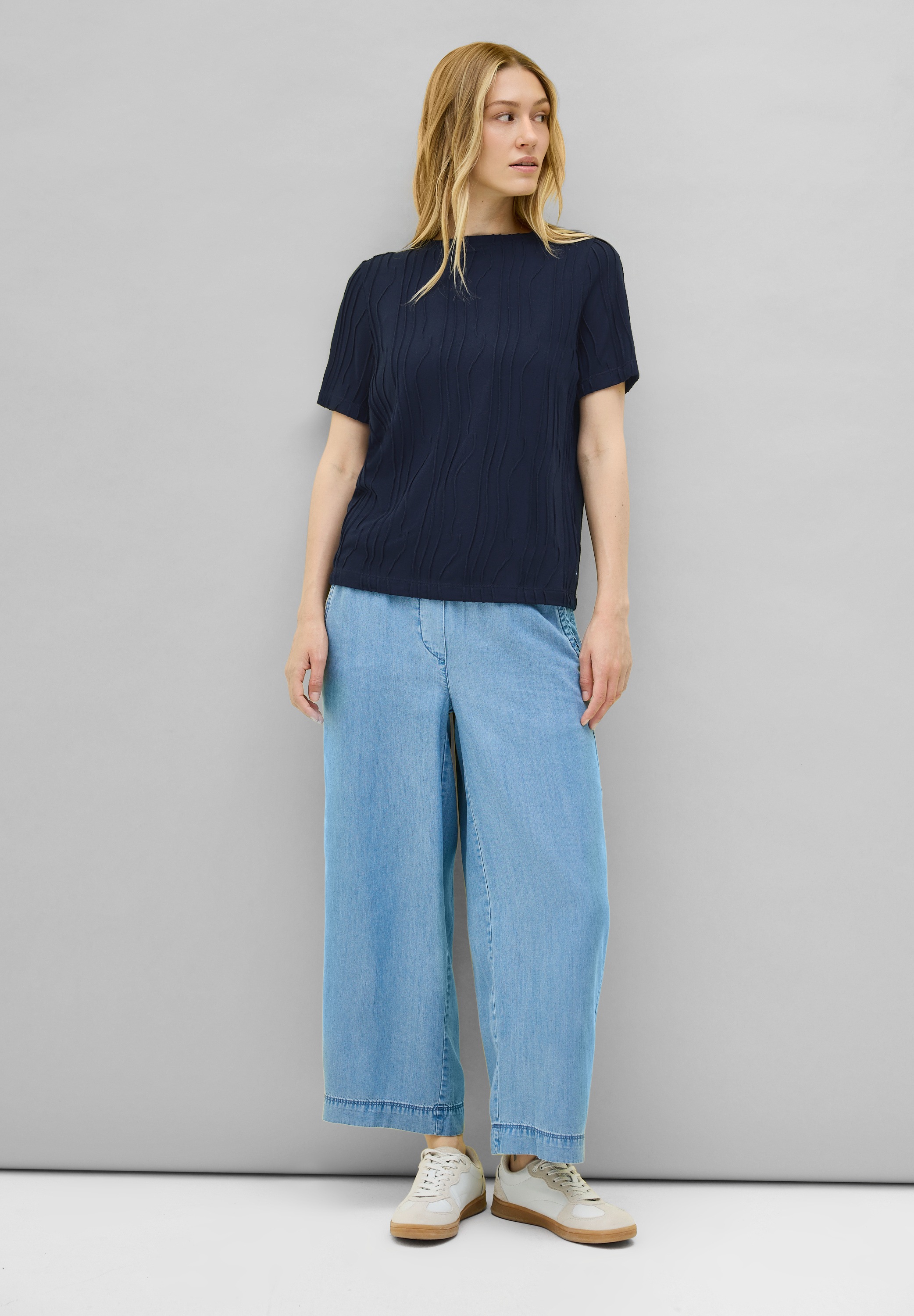 Cecil T-Shirt, aus softem Materialmix