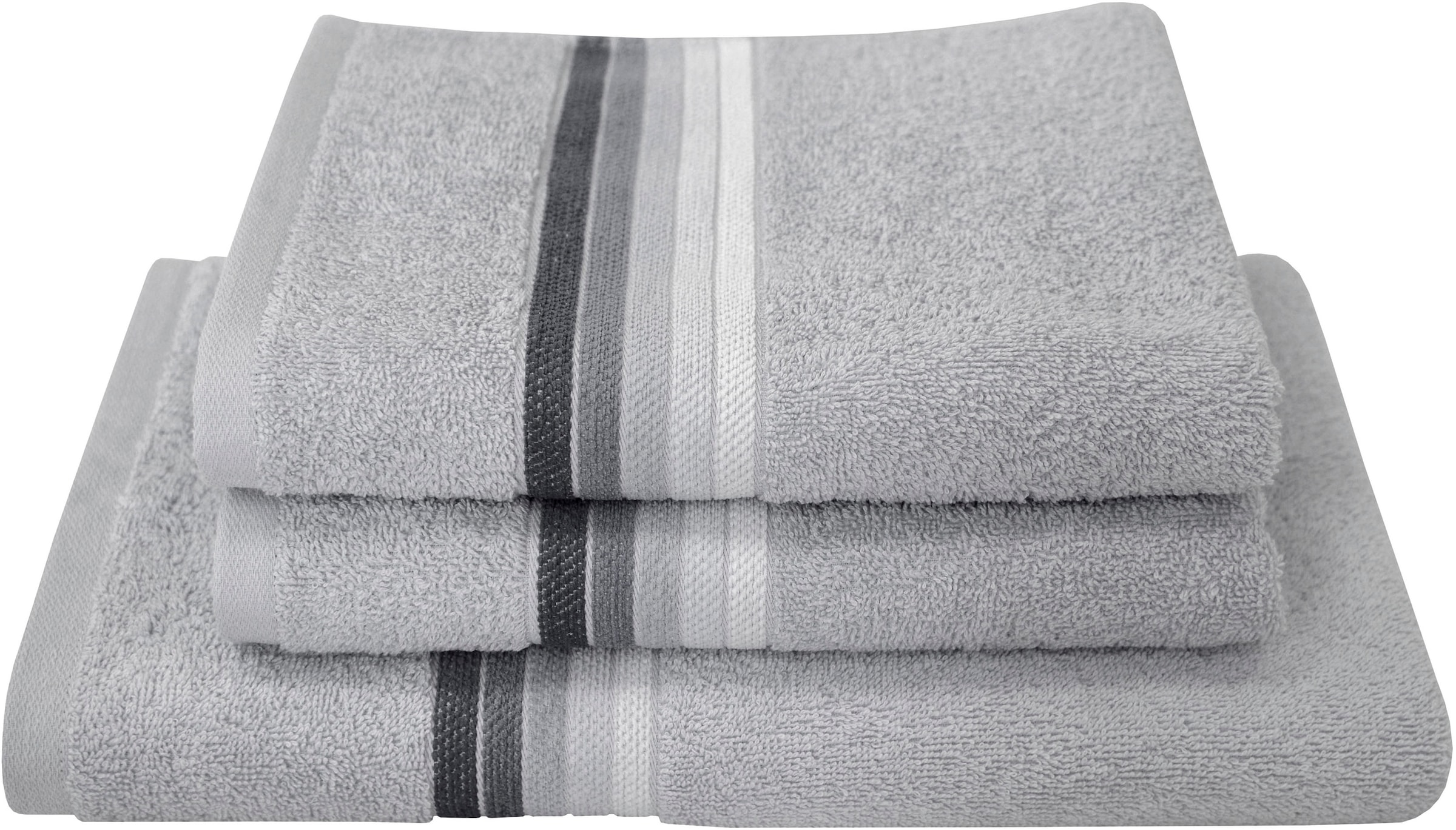 Dyckhoff Handtuch Set "Chenille" Set 3 Stk. Frottier Set beinhaltet: 2x Han günstig online kaufen