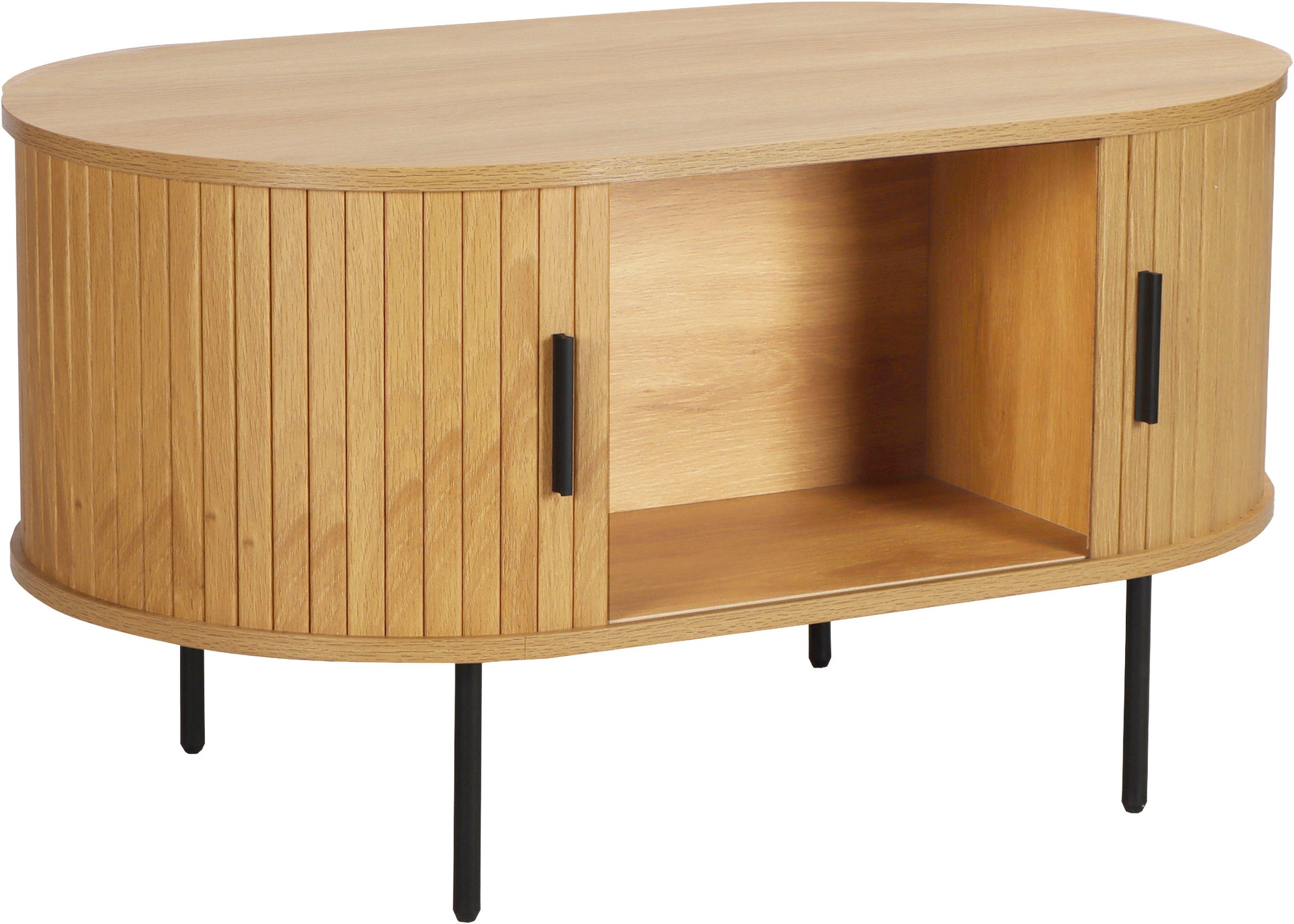 Home affaire Möbilia Coffee Table Black/Oak 100x60x55cm 3