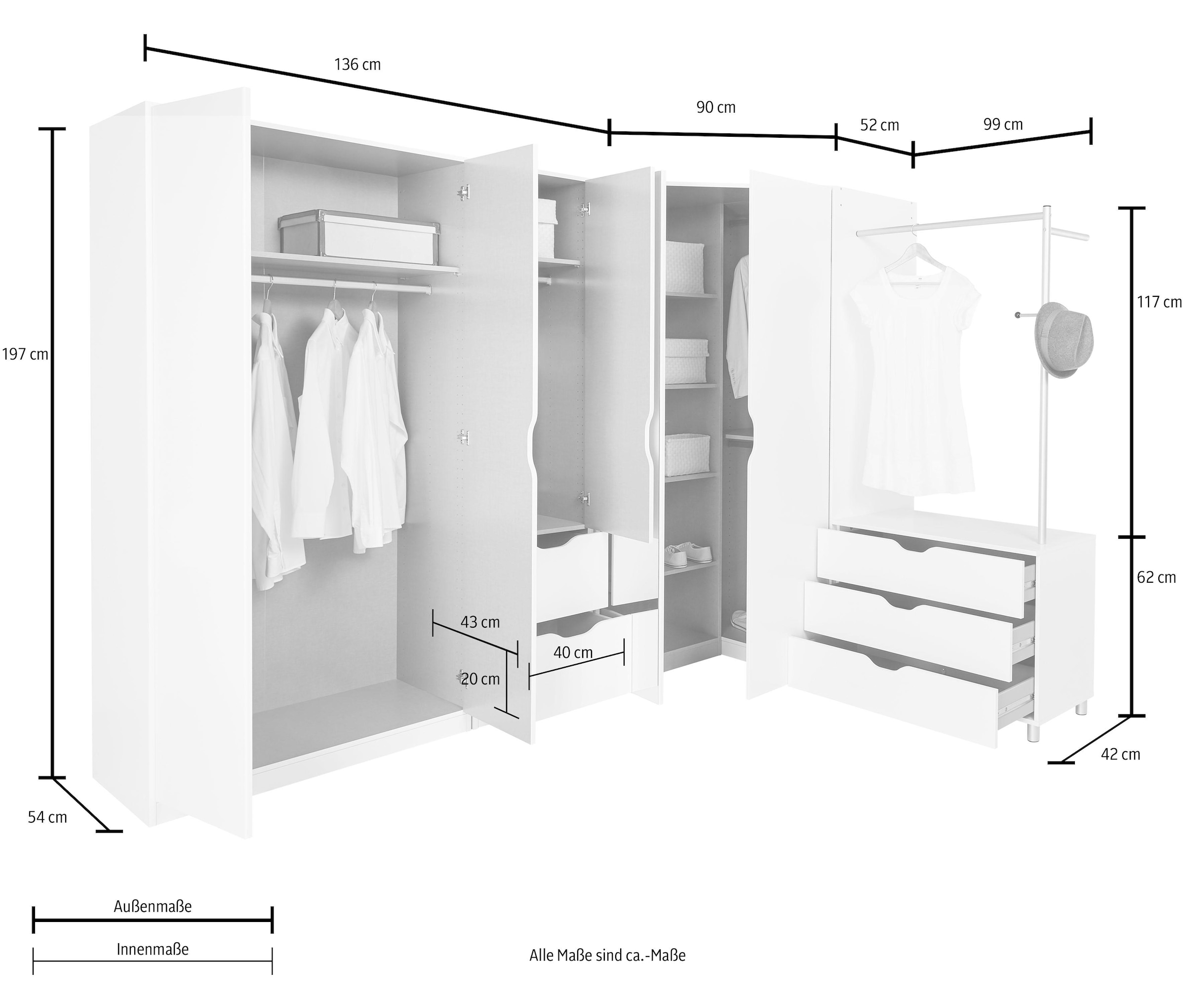 rauch Schrank-Set »Freiham«, (Set, 5 St.), 5-teilig