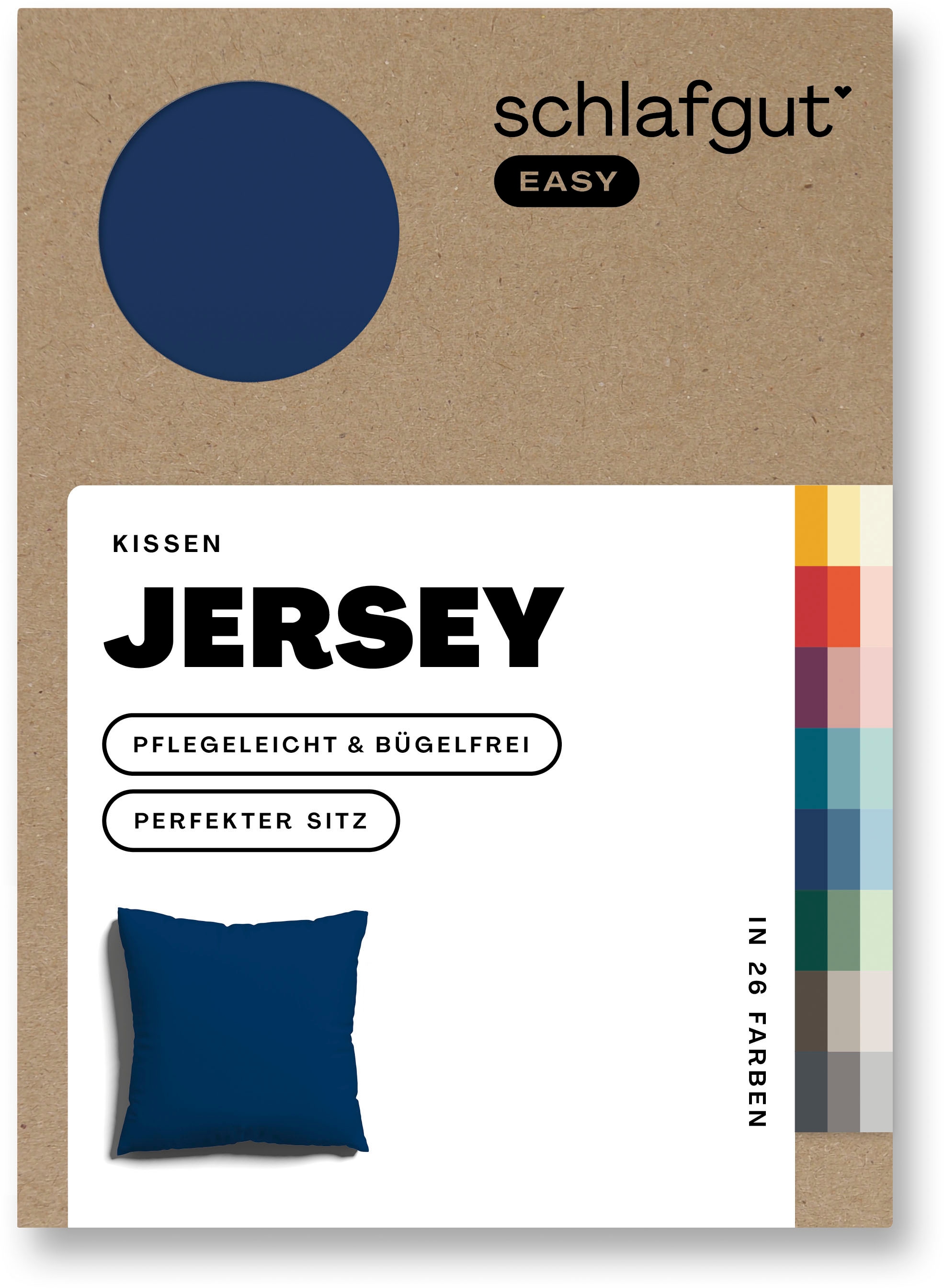 Schlafgut Kissenbezug »EASY Jersey«, (1 St.), Kissenhülle mit Reißverschluss, weich und saugfähig, Kissenbezug