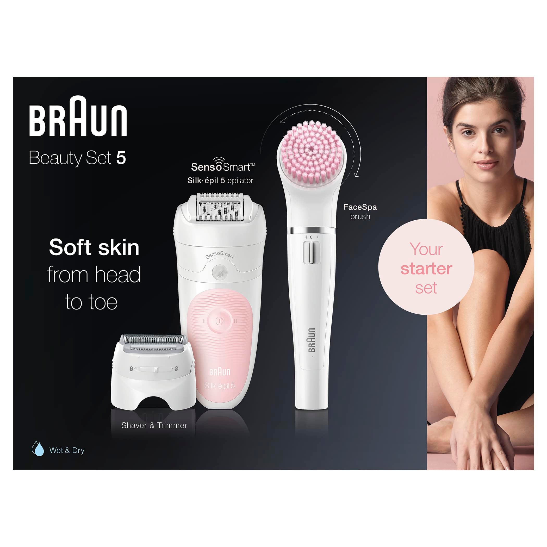 Braun Epilierer »Silk-épil Deluxe Beauty-Set 5-895«, 4 St. Aufsätze,  Kabellose Wet&Dry Haarentfernung 6-in-1 Epilierer für Gesicht & Körper per  Rechnung | BAUR