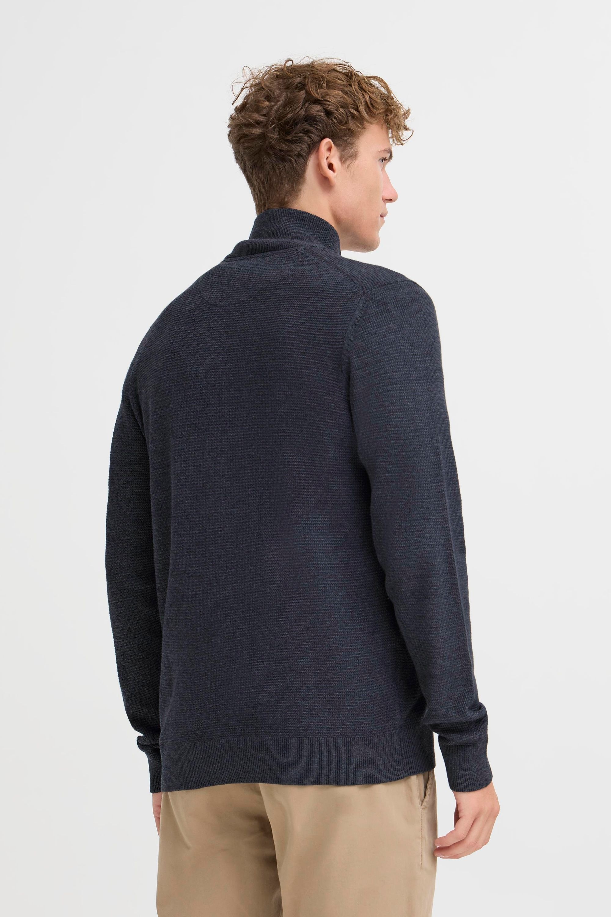 Fred Perry FQ1924 Knit Jacket Men Blue Size M 3