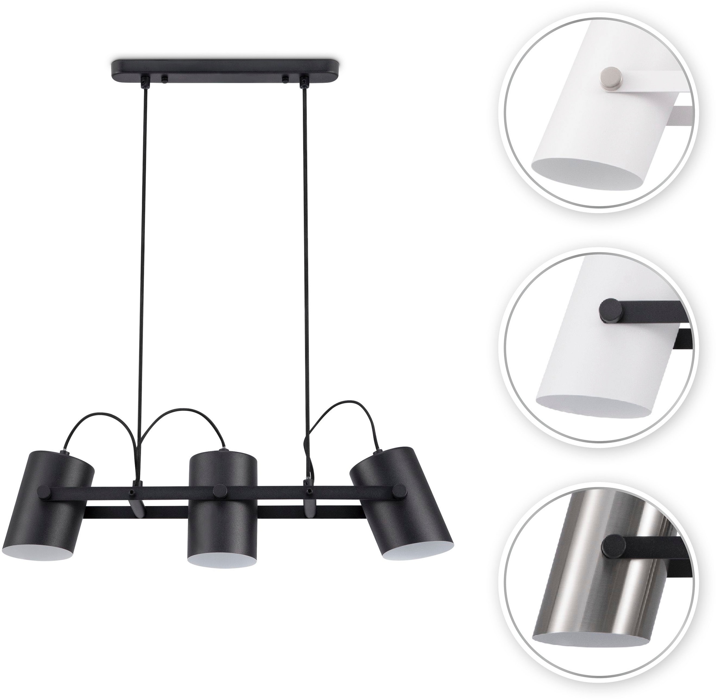 Paco Home Pendelleuchte »KARL« E27 mit kompatiblen Dimmer und Leuchtmittel