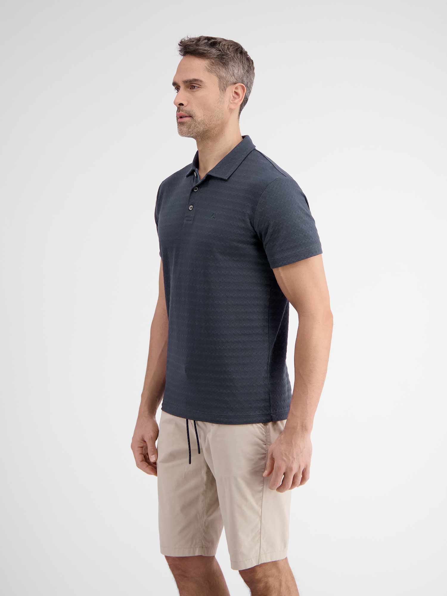 LERROS Poloshirt »LERROS Herren Poloshirt, tonal-sommerlich gemustert«