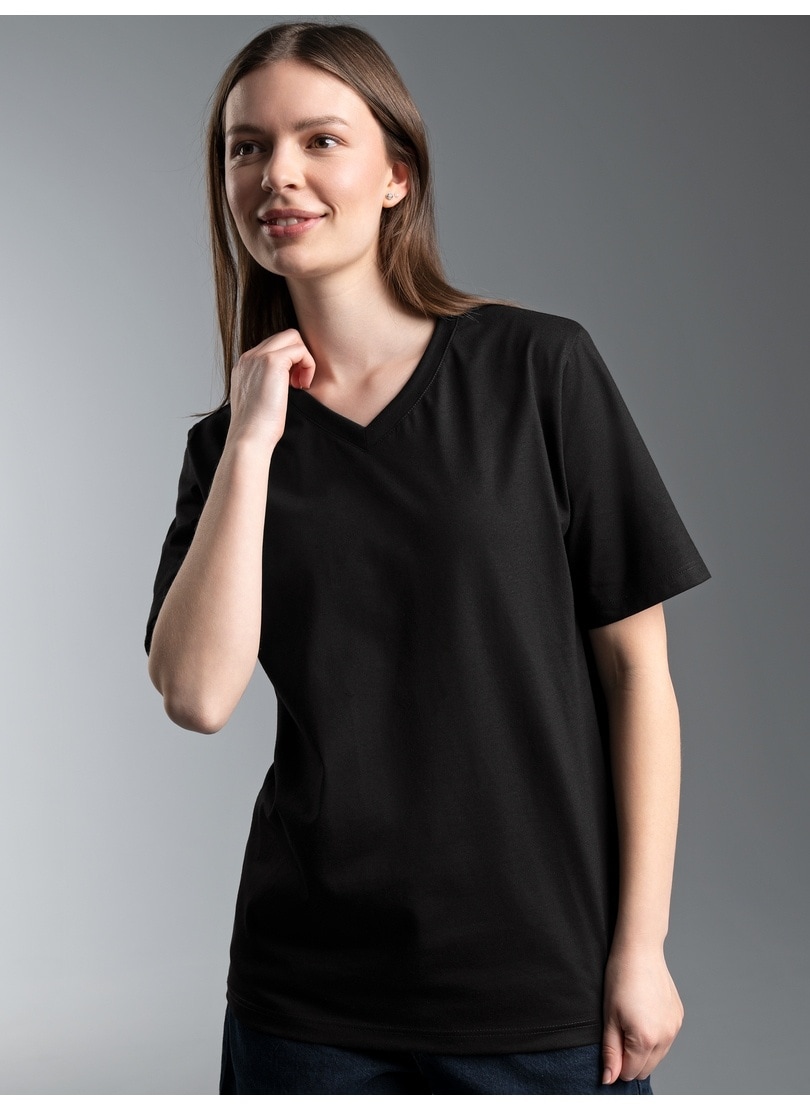 Trigema T-Shirt "TRIGEMA V-Shirt DELUXE Baumwolle" 1 Stk.