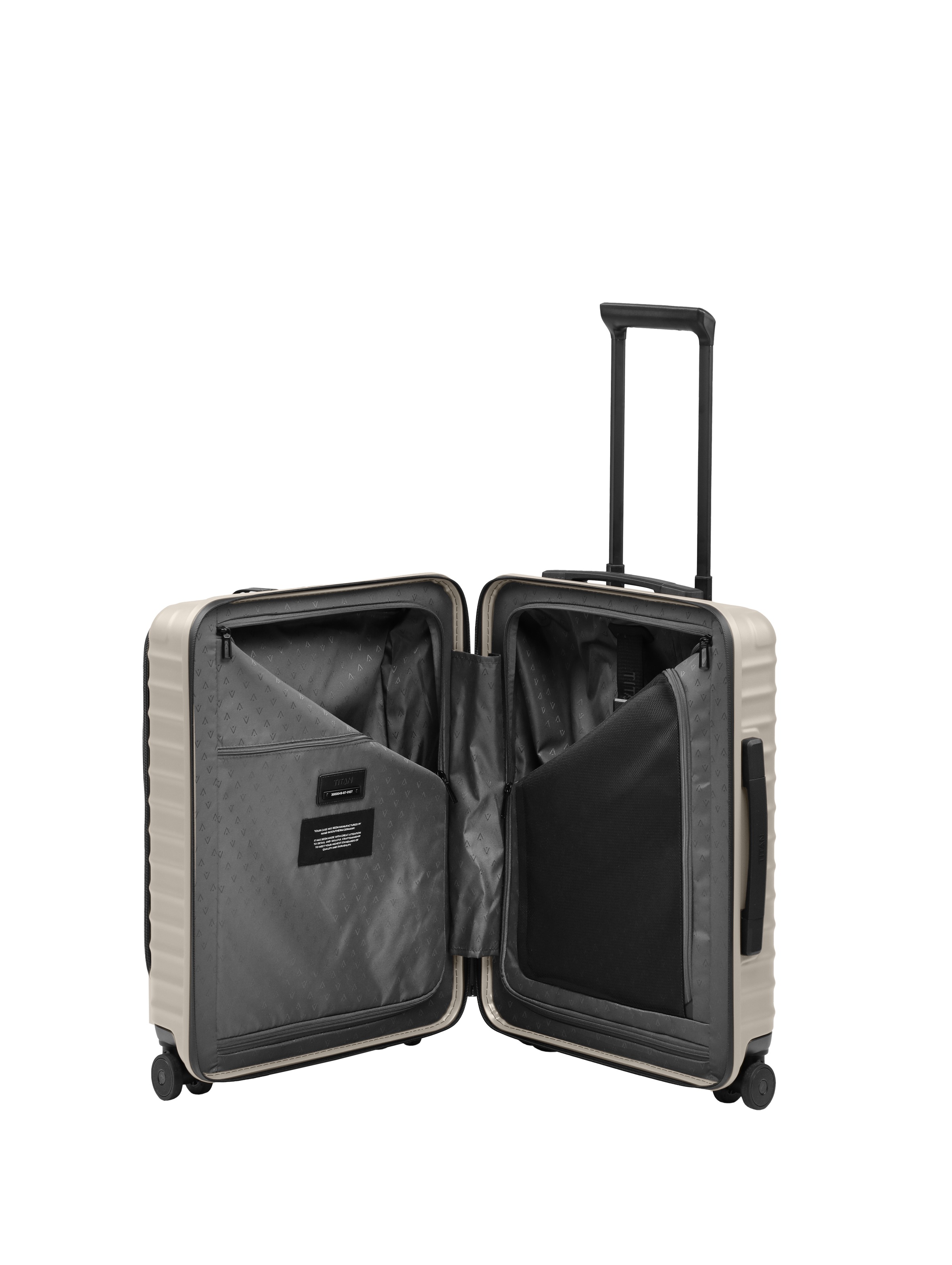 TITAN - Made in Germany Handgepäckkoffer »UPGRADE S23 Business Handgepäcktrolley« 42 l 4 Rollen Vortasche mit 17"-Laptopfach und flexiblem Packvolumen
