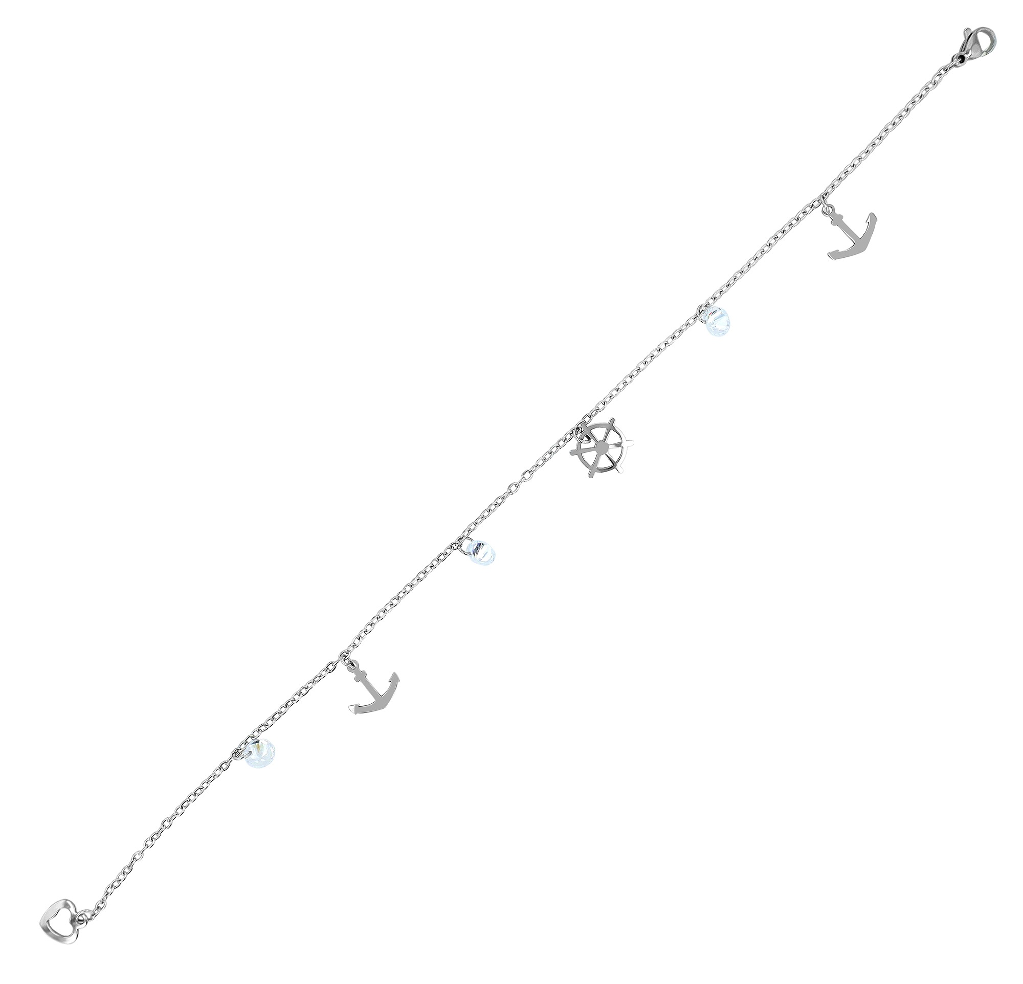 Adelia´s Armband »Damen Armband aus Edelstahl mit Strass Steinchen 25 cm« Zum Verschenken an Menschen, die Ihnen am Herzen liegen