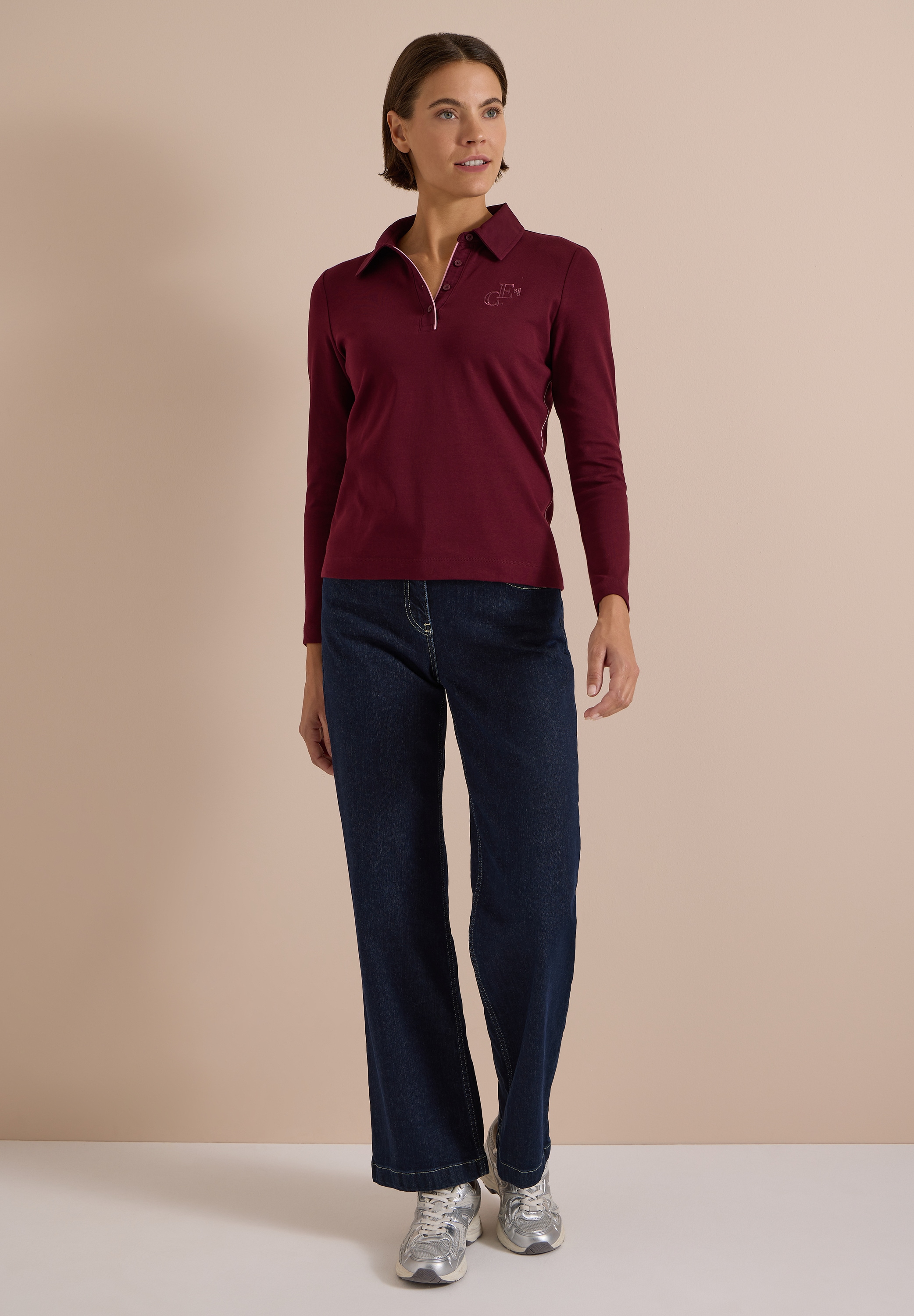 Cecil Langarmshirt aus reiner Baumwolle