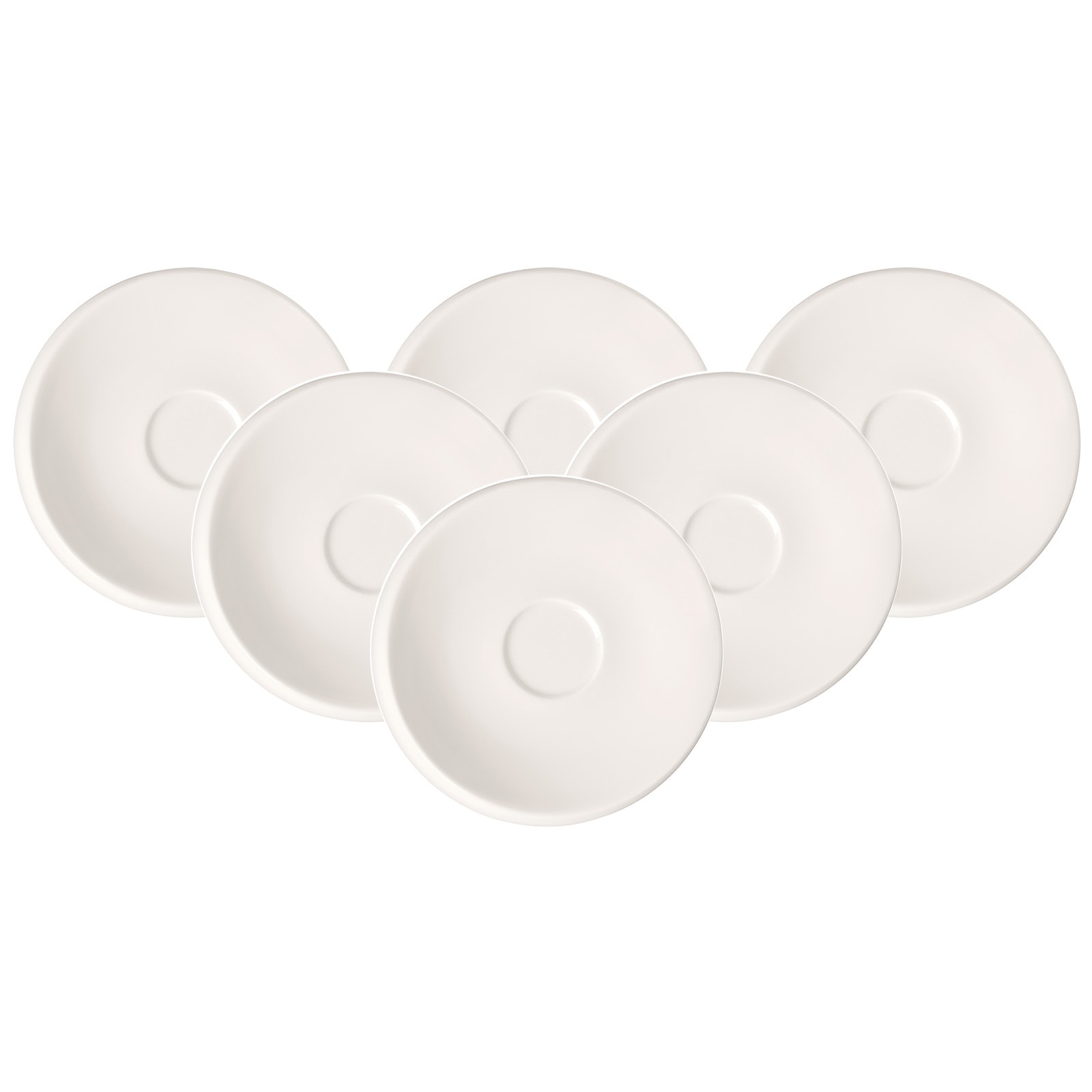Villeroy & Boch Untertasse "Mokka- / Espressountertasse NewMoon ø 13 cm 6er Set weiß"