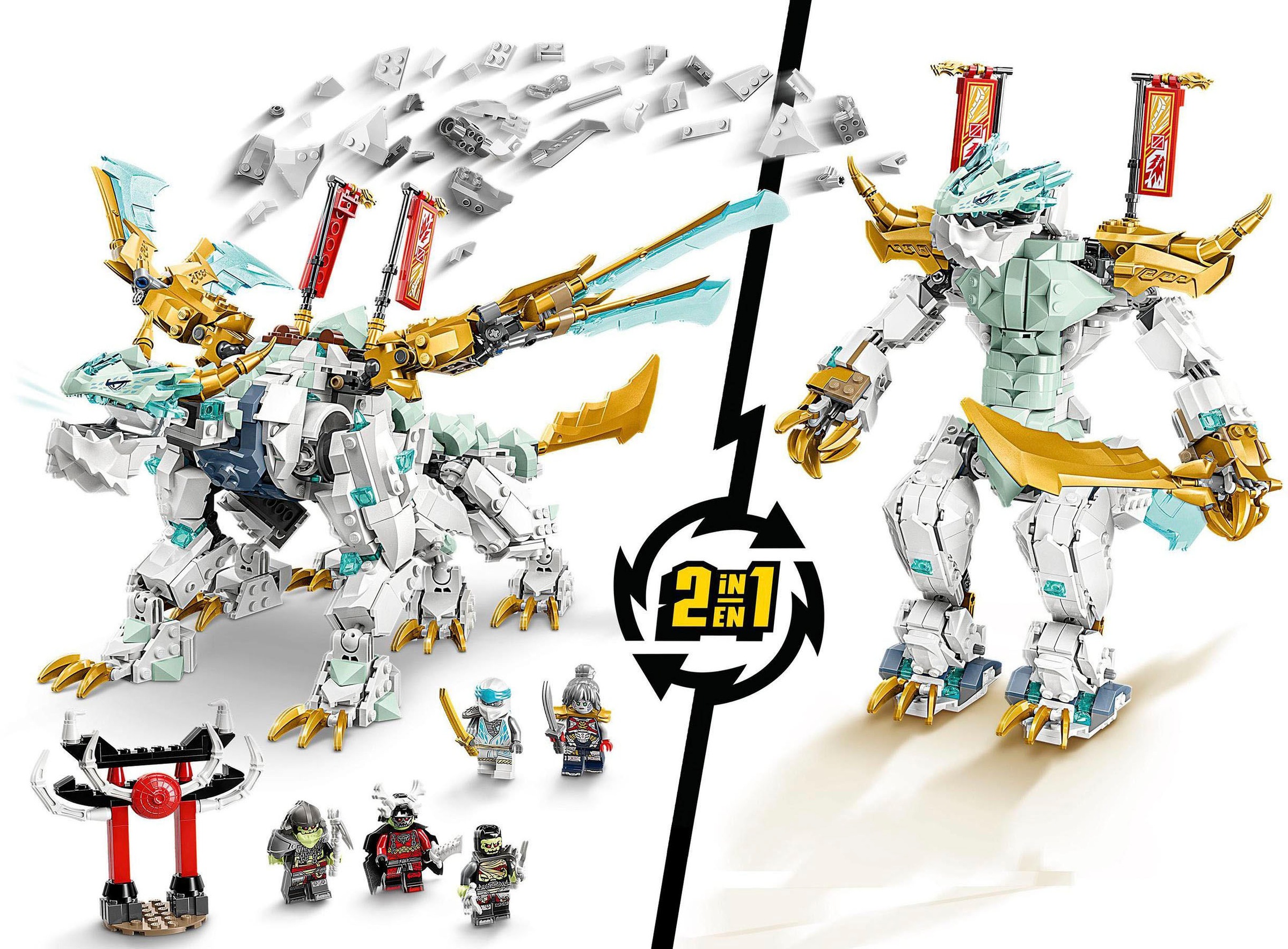 LEGO® Konstruktionsspielsteine »Zanes Eisdrache (71786), LEGO® NINJAGO«, (973 St.), Made in Europe