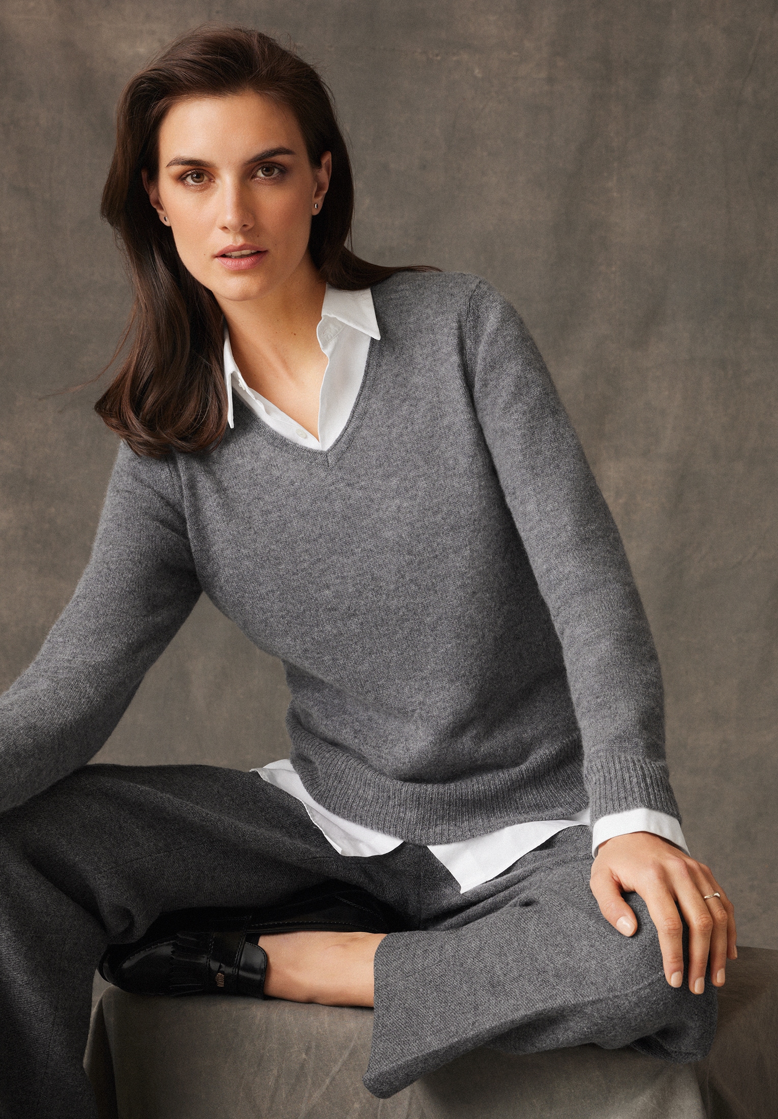 Betty Barclay Strickpullover »Betty Barclay Kaschmir-Pullover mit V-Ausschnitt«, Strick