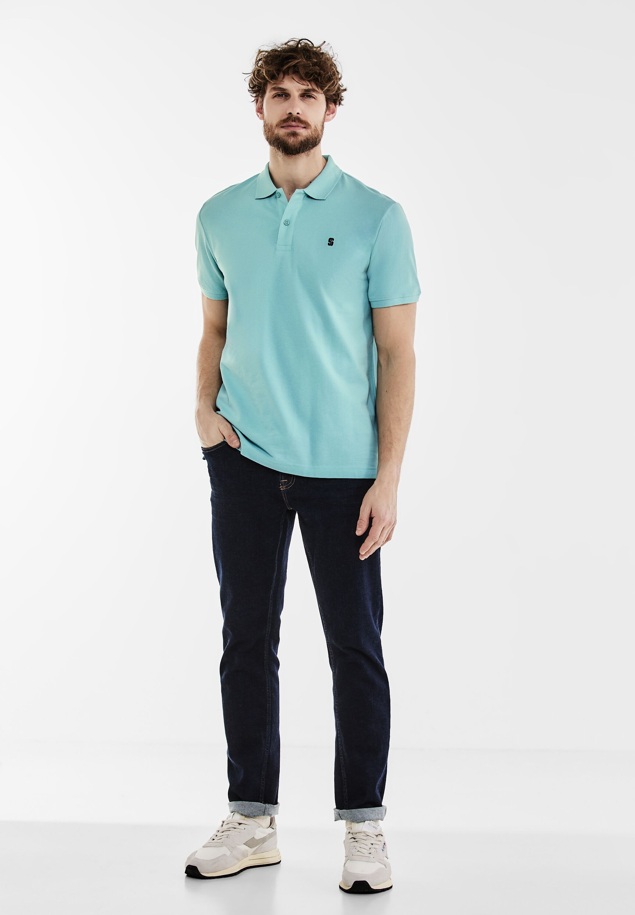 STREET ONE MEN Poloshirt, in Unifarbe