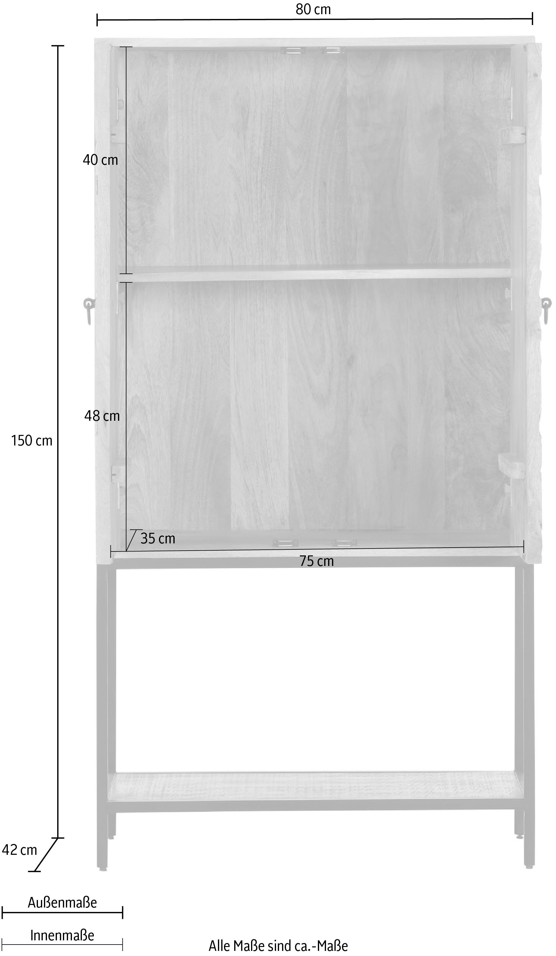 Gutmann Factory Highboard, Stauraumschrank, Breite 80 cm