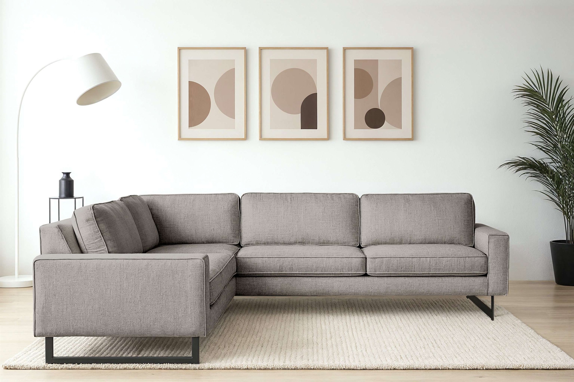 PLACES OF STYLE Ecksofa "Pinto, XXL, 250/290 cm, langer Schenkel, Ottomane" günstig online kaufen
