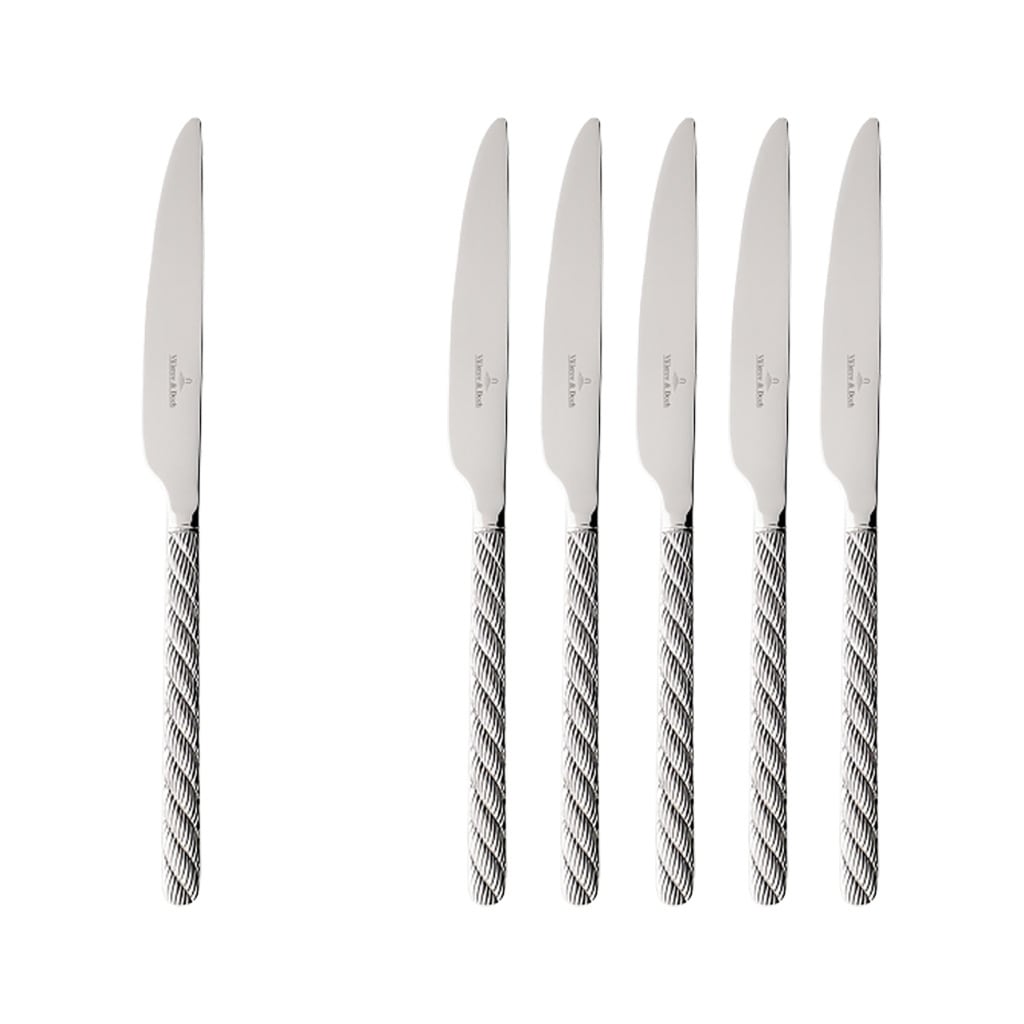 Villeroy & Boch Tafelmesser "Tafelmesser Montauk 237 mm 6er Set silber" Spülmaschinenfest