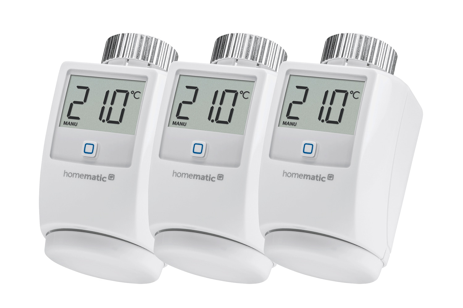 "HOMEMATIC IP Heizkörperthermostat ""Heizkörperthermostat 3er Set"", weiß, B:31cm H:12cm T:37cm, Heizkörperthermostate"