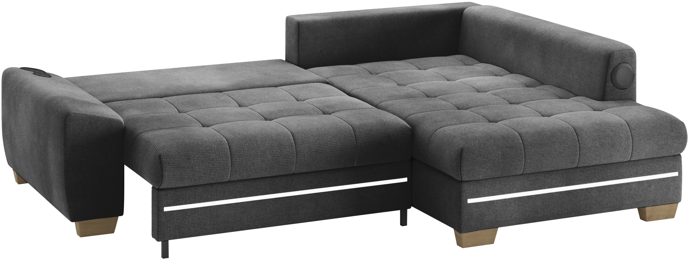Thumbnail - Mr. Couch Ecksofa "Nikita II, L-Form" RGB-LED, Bluetooth-Soundsystem, wahlweise mit Bett, Bettkasten