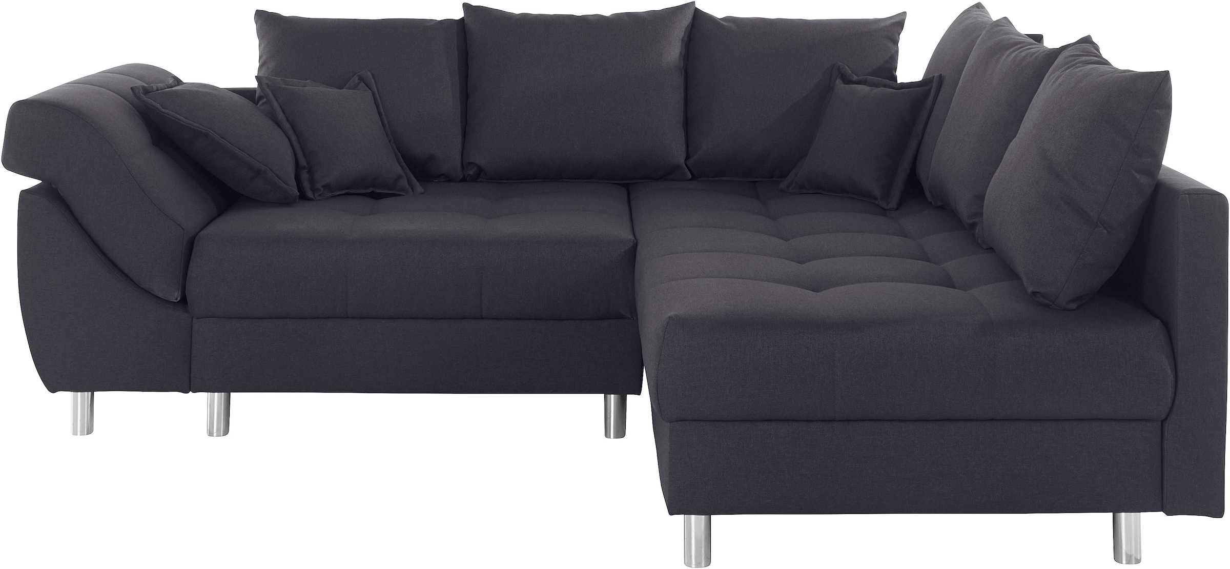 COLLECTION AB Ecksofa Joseli,  mit Zier- und Rückenkissen, komfortable Schanzen-Armlehne