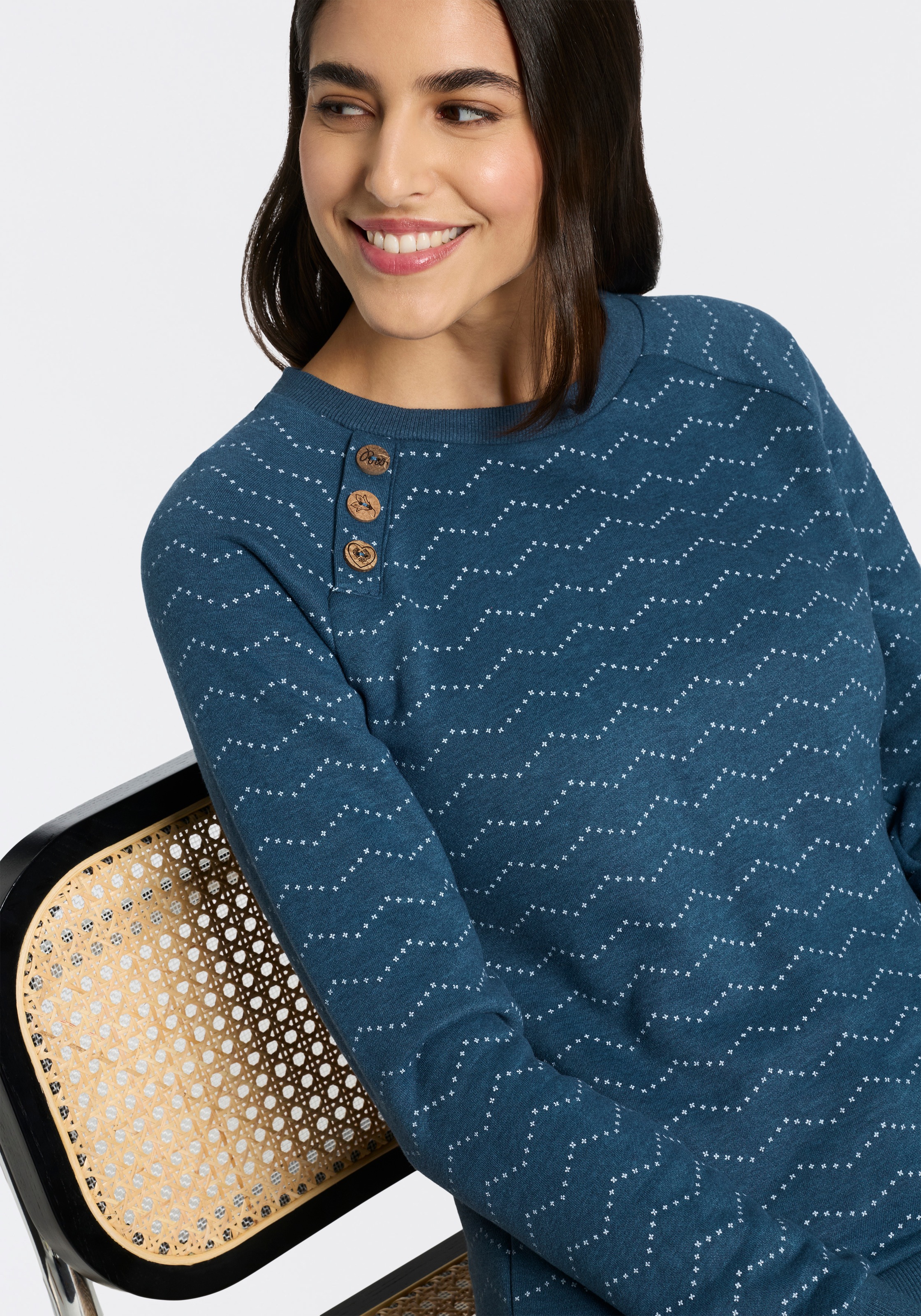 Ragwear Daria Zig Zag O Sweatshirt Petrol M 2