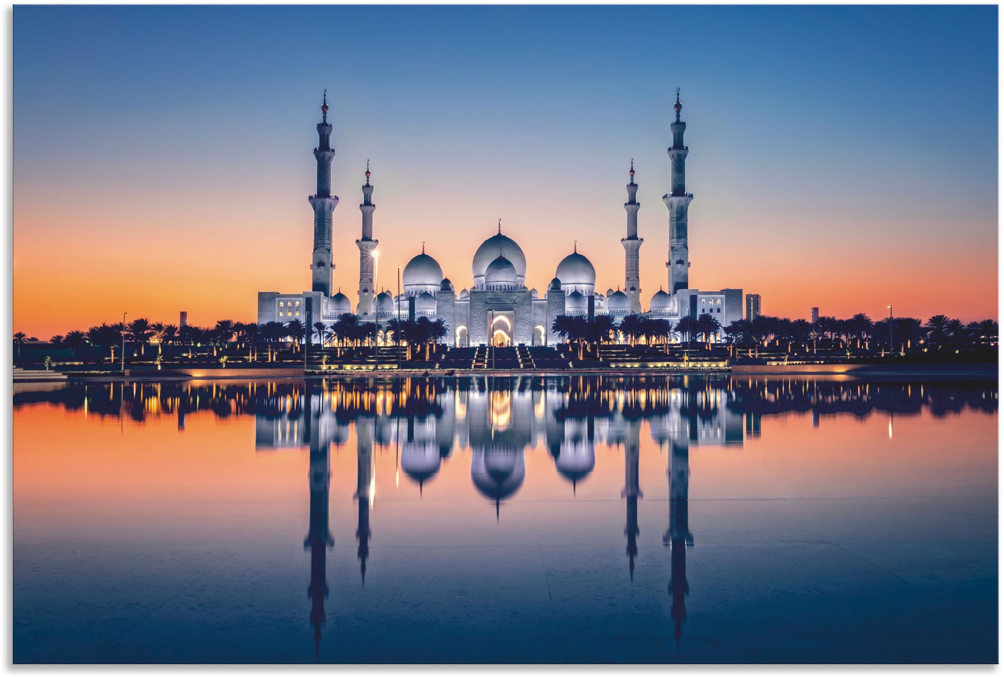 Artland Alu-Dibond-Druck »Scheich-Zayid-Moschee III«, Bilder von Asien, (1 St.), für Innen- und Außenbereich geeignet, Outdoorbild