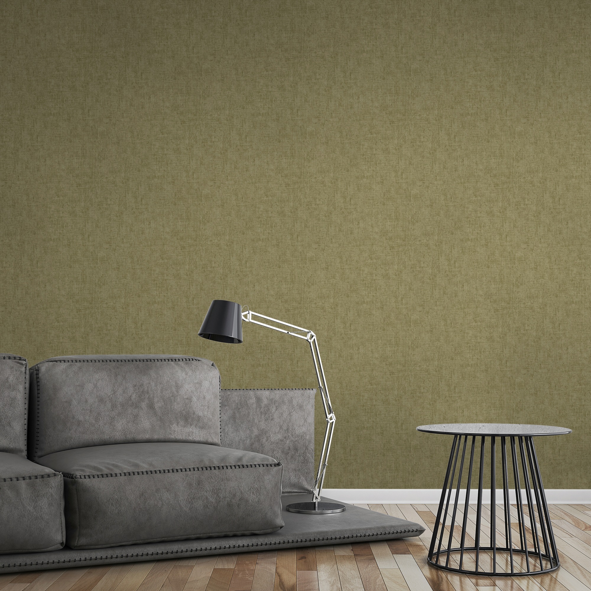 A.S. Création Vliestapete »Greenery Uni in Vintage Optik«, uni-einfarbig-unifarben, Uni Tapete einfarbig Tapeten Wohnzimmer Schlafzimmer Küche modern Büro