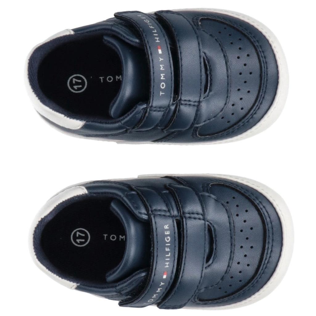 Tommy Hilfiger Sneaker »FLAG LOW CUT VELCRO SHOE OFF«, mit Logoschriftzug, Freizeitschuh, Halbschuh, Schnürschuh