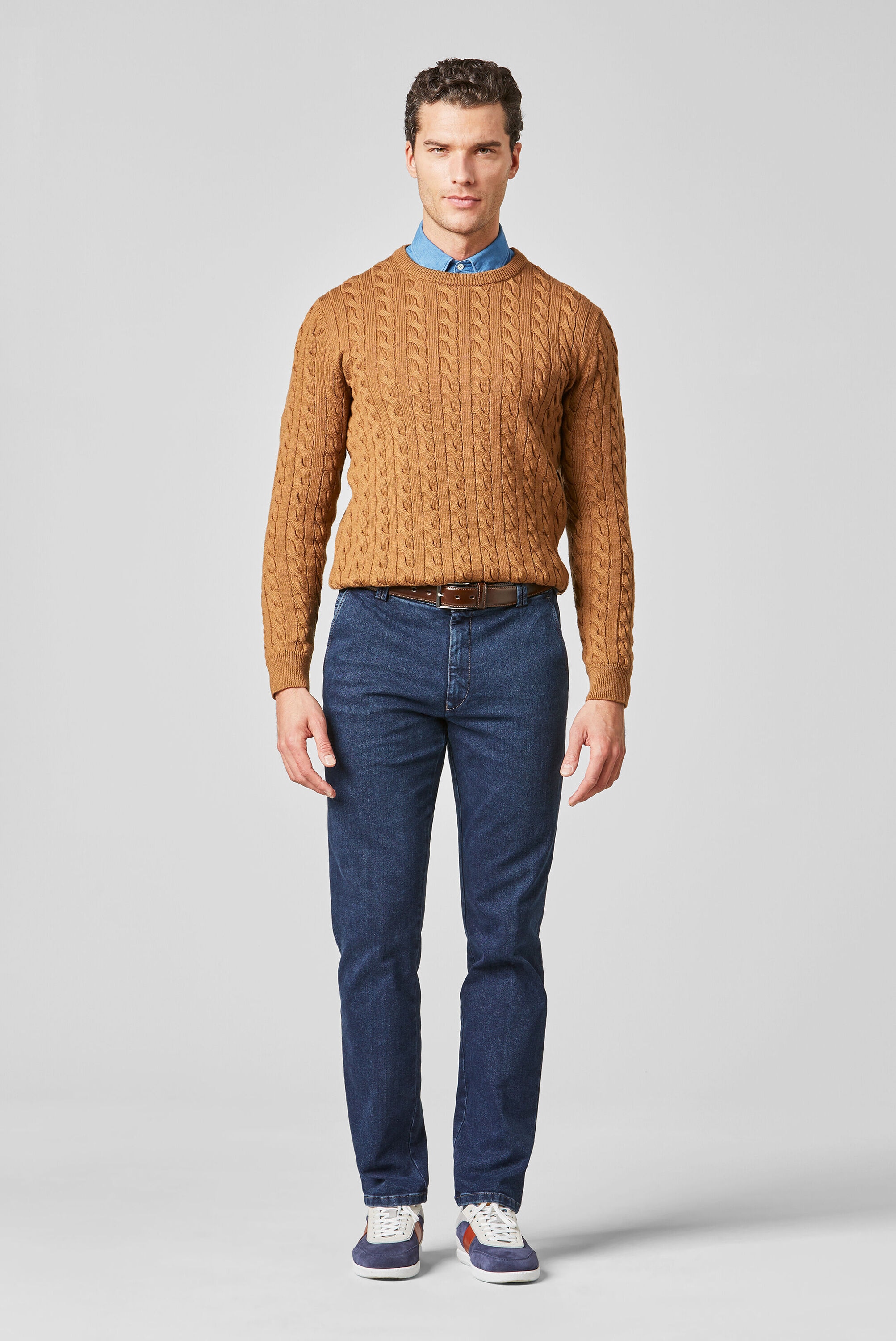 MEYER Chinos »Oslo 2-4535«  Super-Stretch Denimchino