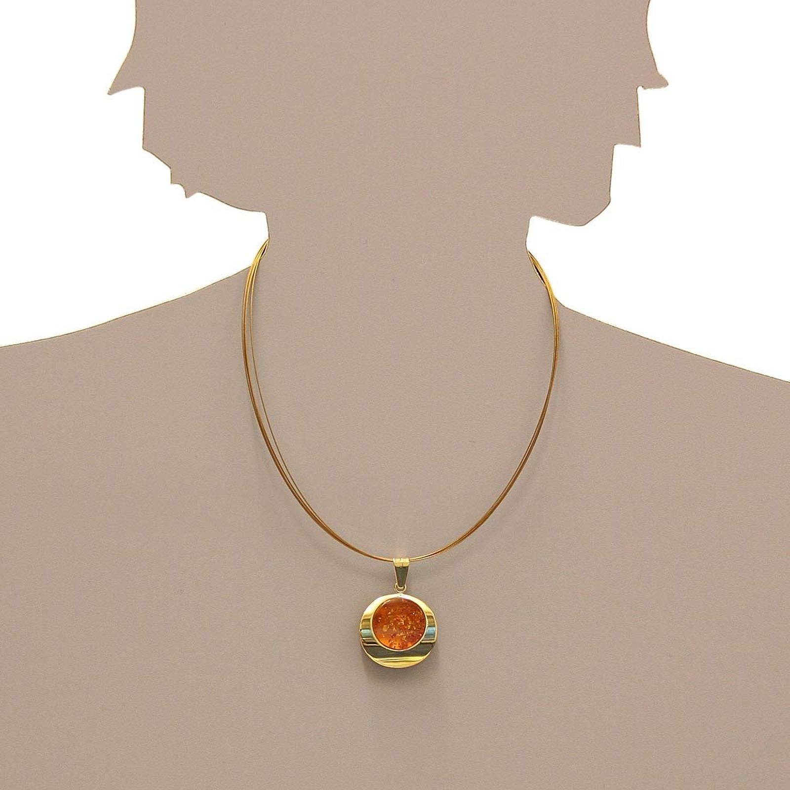 Kettenanhänger OSTSEE-SCHMUCK "- Henni - Gold 333/000 - Bernstein" Gr. 40, gold (gold 333, goldfarben, gelb), Schmuckanhänger, Damen, Gelbgold 333, Kettenanhänger 6