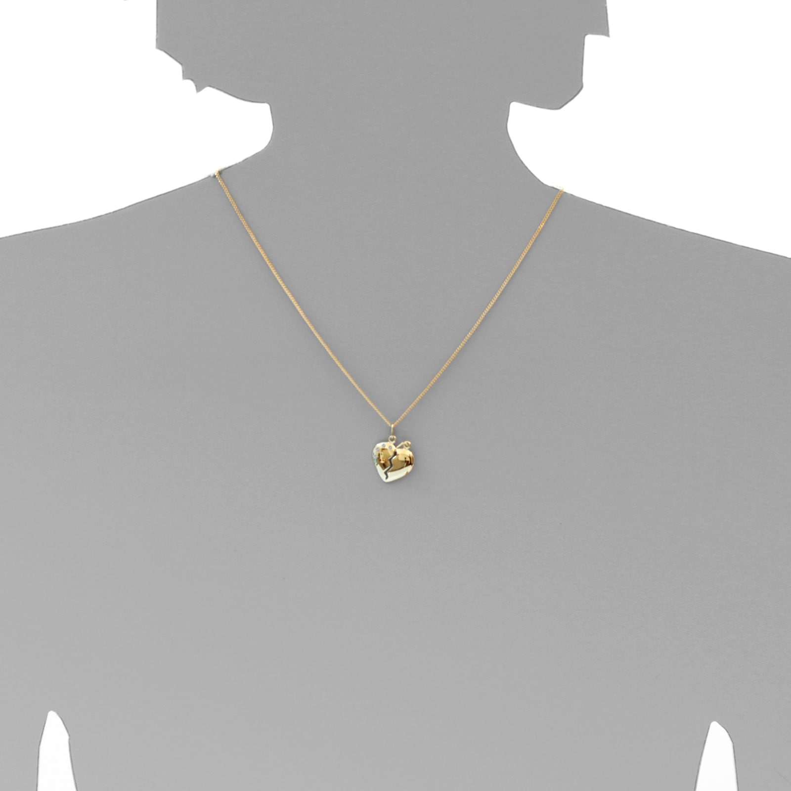OSTSEE-SCHMUCK Kettenanhänger »- geteiltes Herz - Silber 925/000, vergoldet - Zirkonia«