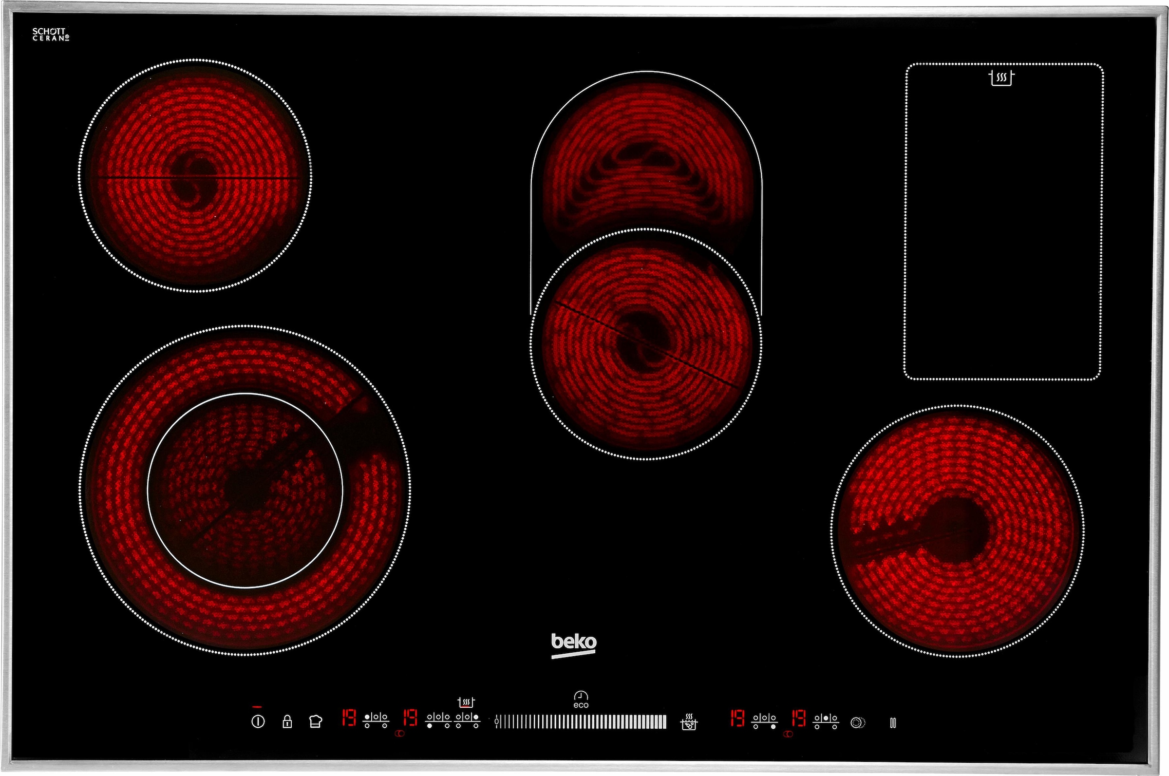 BEKO Elektro-Kochfeld HIC 85502 TX su Warmh...