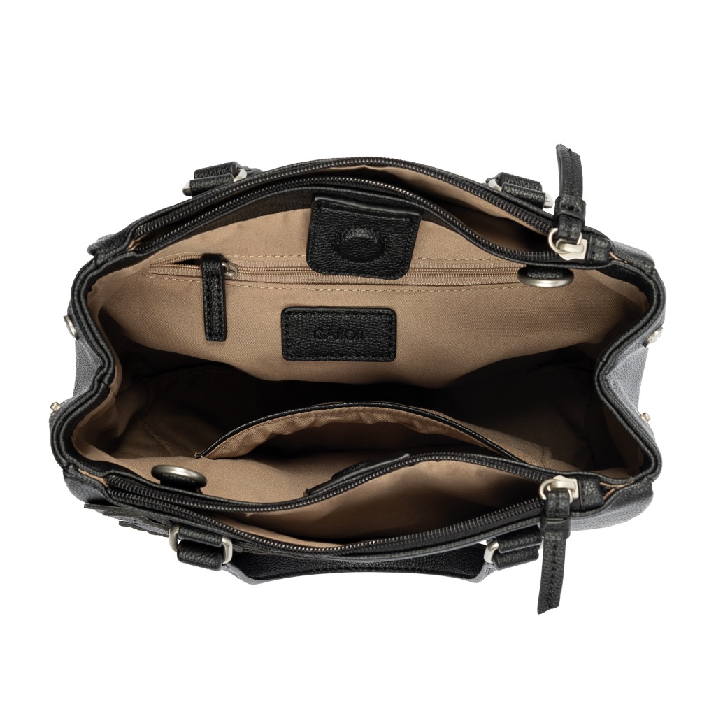 Gabor Shopper »Jovita« Damen Umhängetasche, Handtasche mit verspielten 3D-Blüten