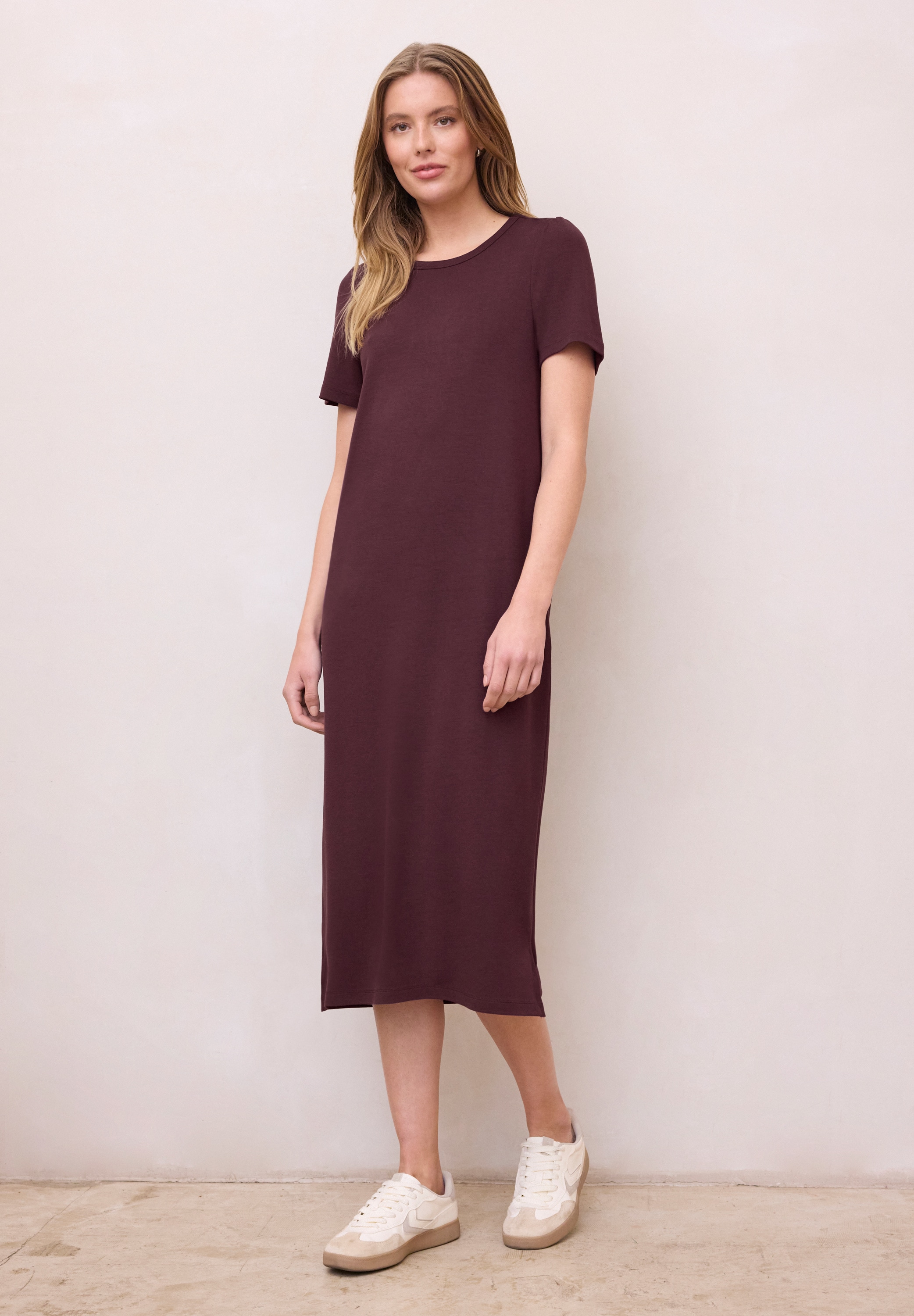 STREET ONE STUDIO Midikleid Ohne Taschen in Unifarbe