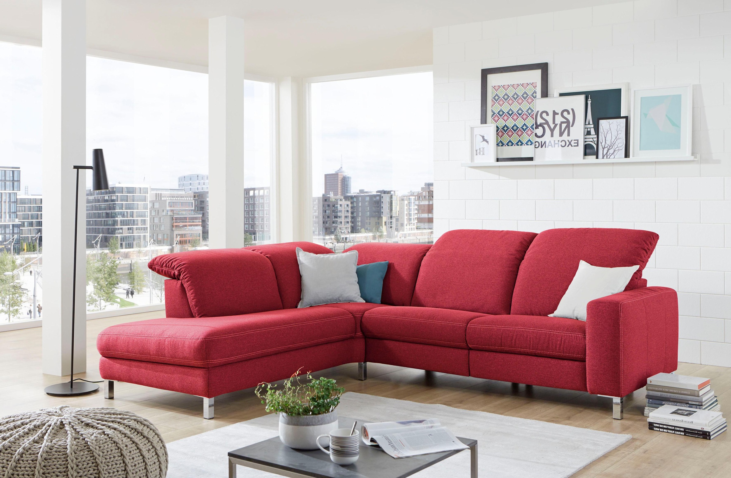 3C Candy Ecksofa »Homely bequem und komfortabel, mit verstellbaren Kopfteilen, L-Form«, modern und zeitlose Polsterecke, wahlweise mit Relaxfunktion
