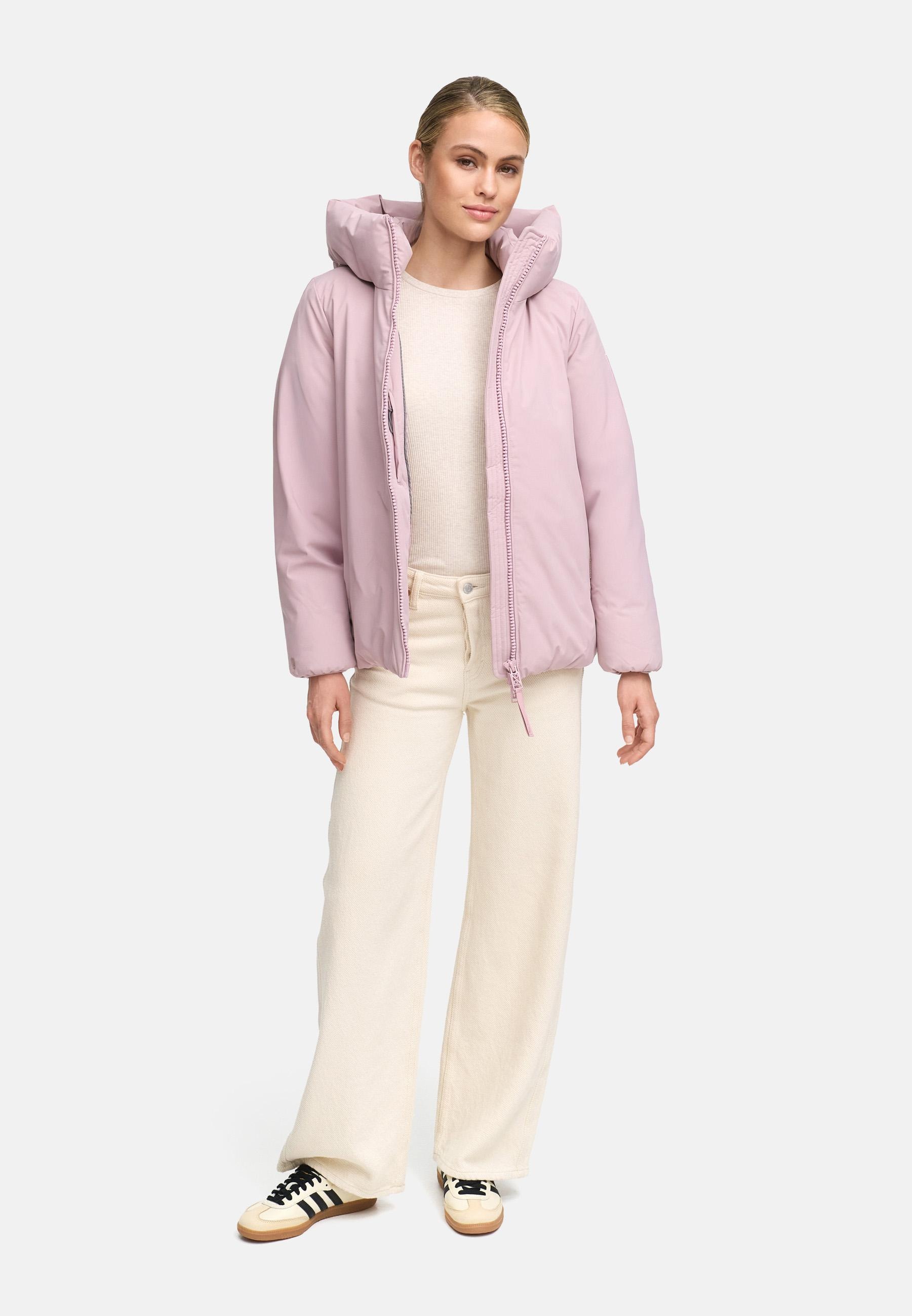 Navahoo Winterjacke »Blütenlicht 14«, mit Kapuze, Warme Damenjacke mit hohem Kragen